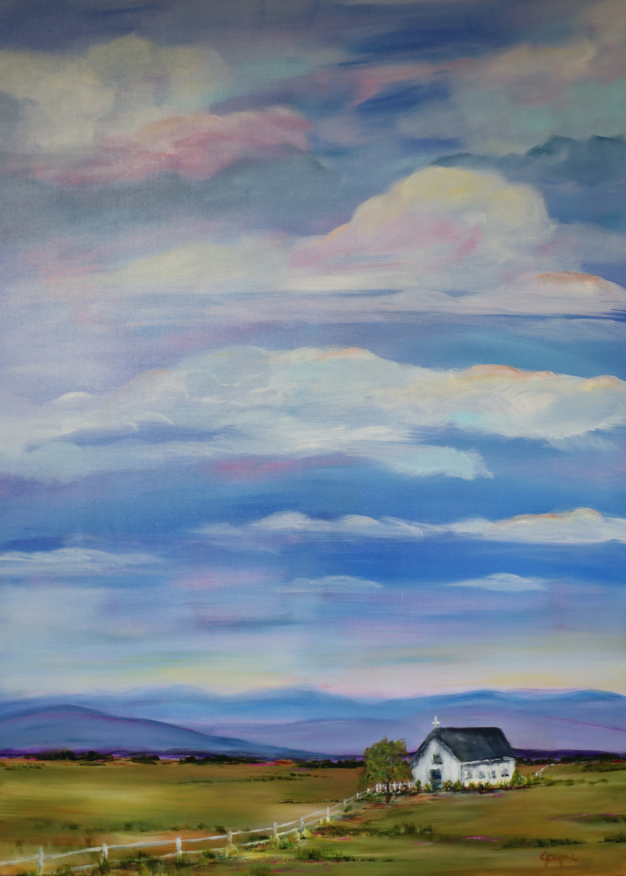 This Side of Heaven (2025), acrylic on canvas, 30" x 40" by Jayme H. Mansfield