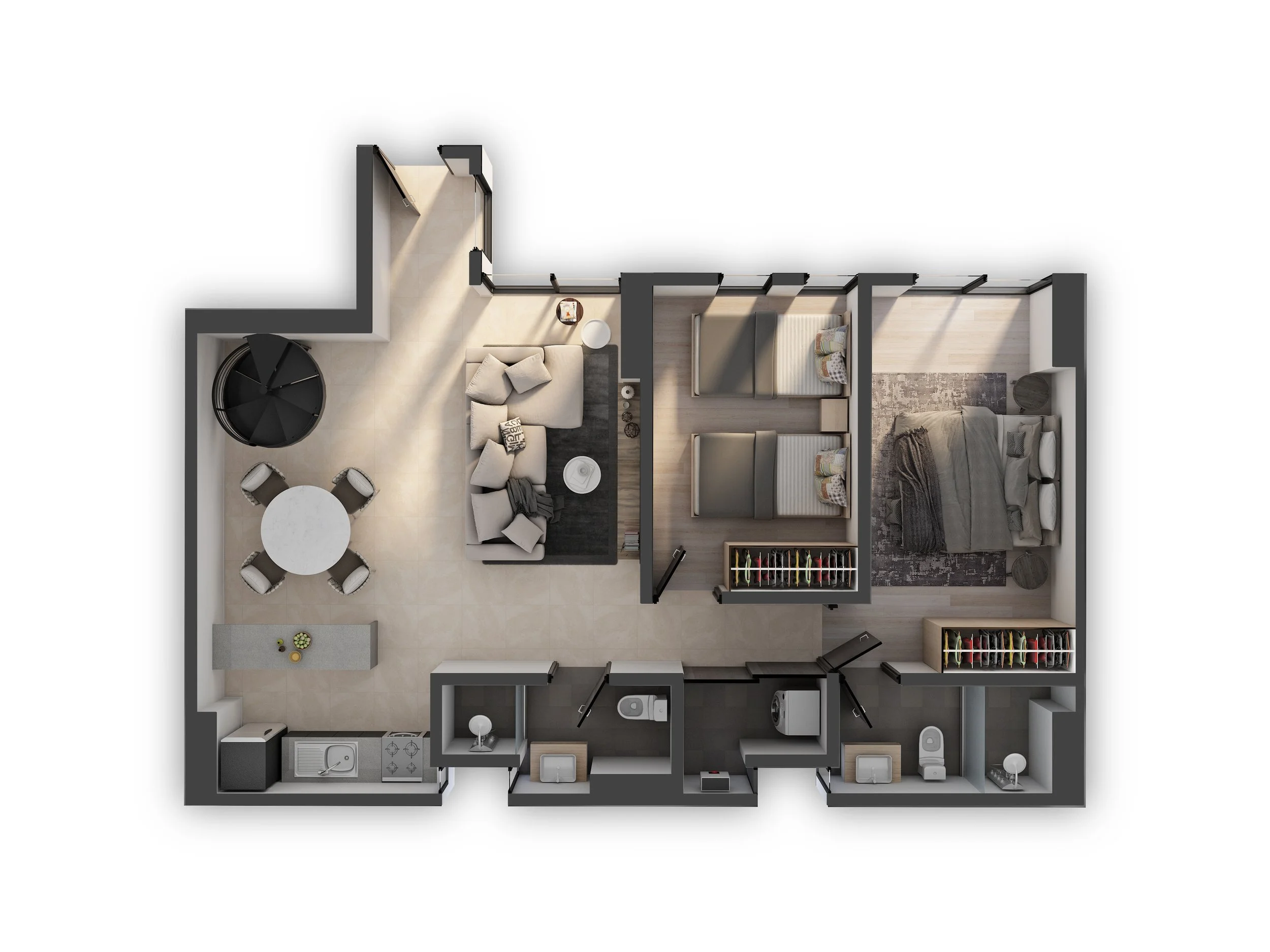 Planta con escaleras