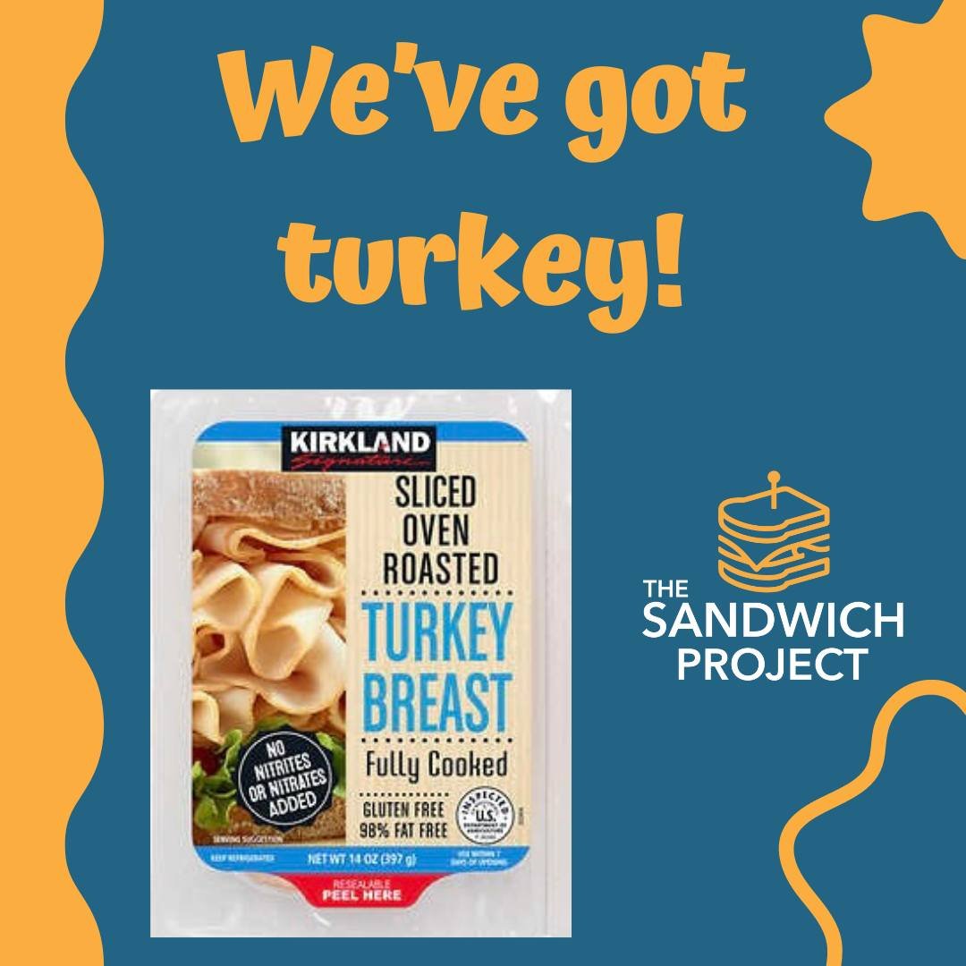 Thanks to the amazingly generous folks at Earthlink, we have some turkey to make sandwiches. With Passover being observed next week, we expect our sandwich counts to be lower than usual. If you can pitch in and want some of the turkey, please text us