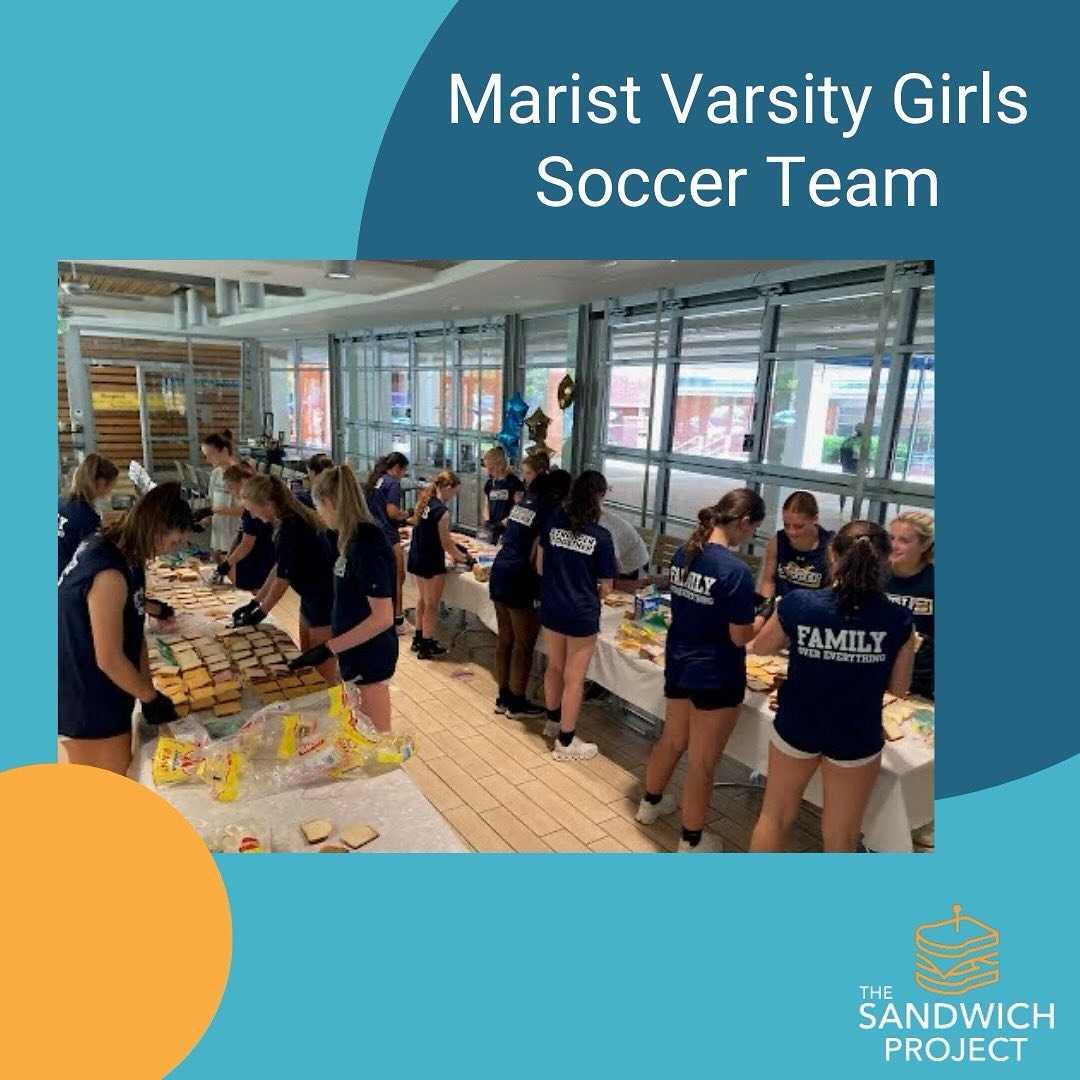 @maristschool Varsity Girls Soccer team made 200+ sandwiches 😀