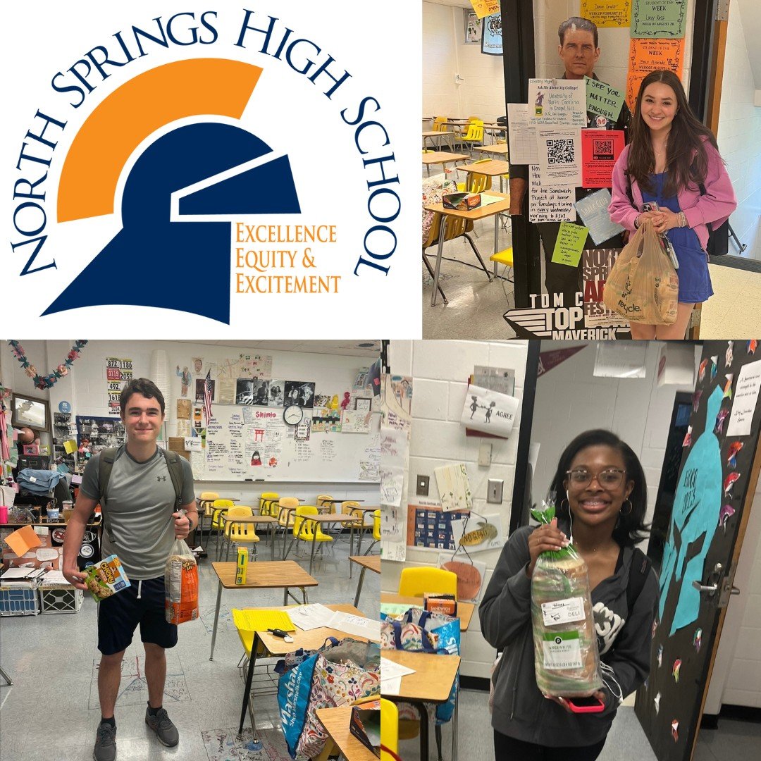 Another volunteer shout-out to North Springs High School! Since the start of The Sandwich Project, NSHS has made over 10,000 sandwiches. During the school year, they provide sandwiches weekly, plus protein bars. Thank you to Kelly Olson for organizin