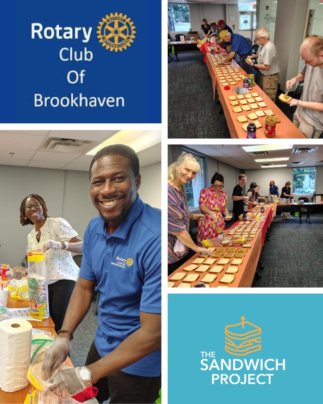 Thank you @brookhavenrotary  for making sandwiches! #givingbacktothecommunity