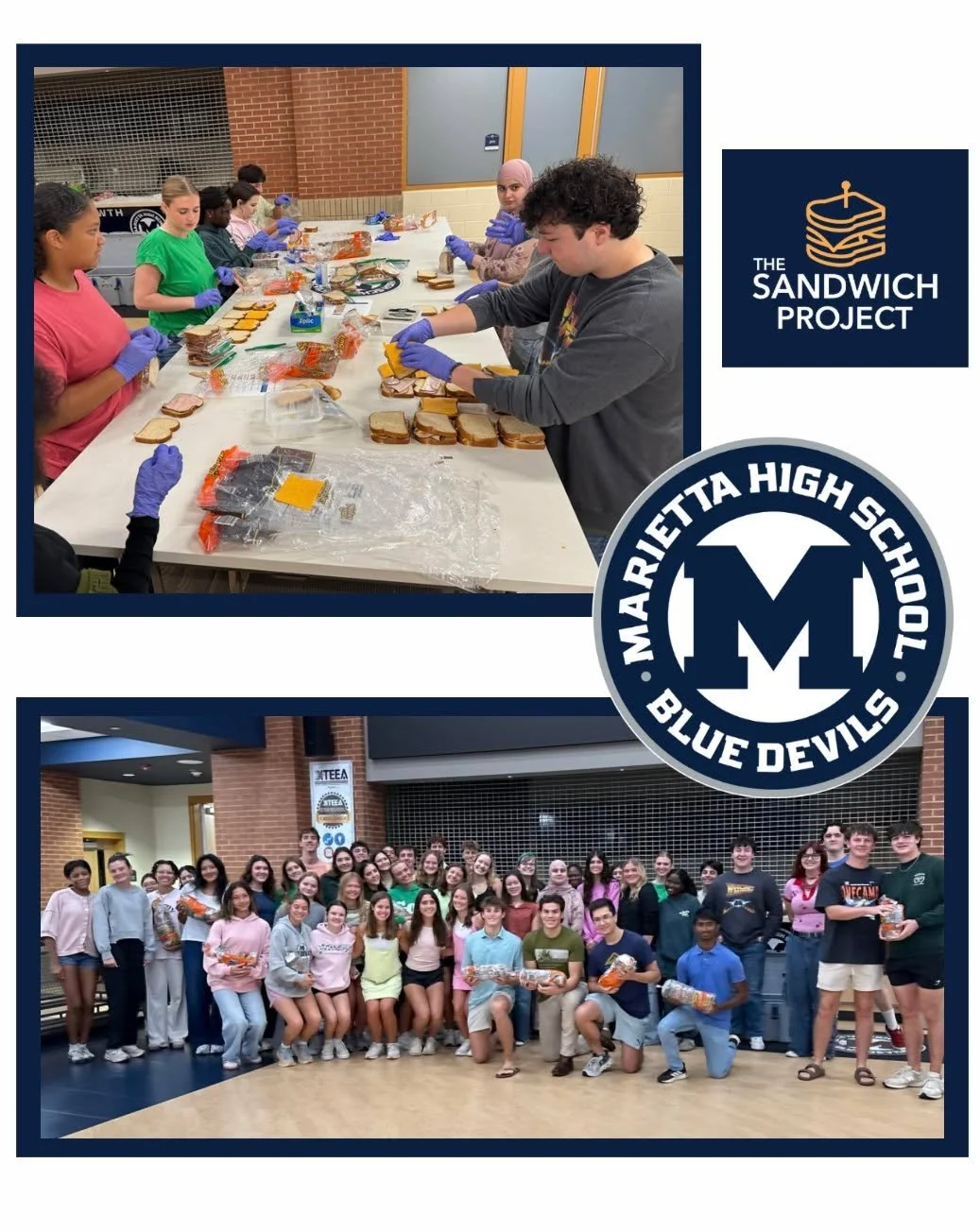 ππ₯ͺ A huge thank you to the @marietta.nhschapter for making sandwiches with The Sandwich Project! Your leadership, teamwork, and dedication to service are helping us fight food insecurity and spread kindness across the community. π
#TheSandwichProj
