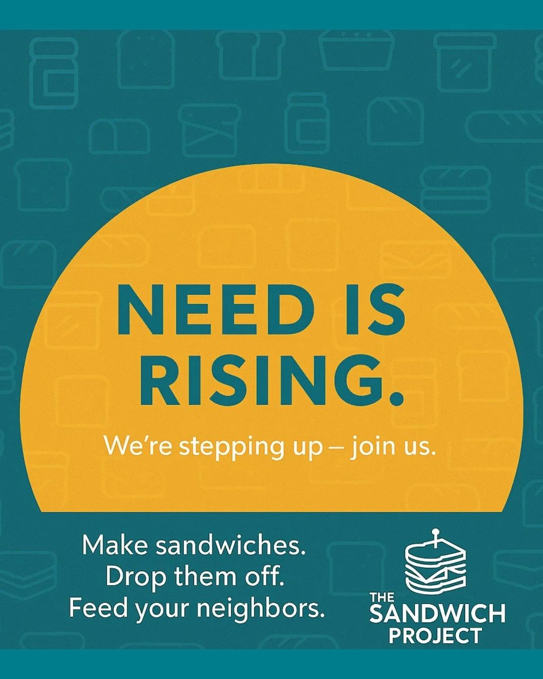 Requests for food are rising across our city, and every sandwich you make helps us respond. Join The Sandwich Project this week to feed our neighbors.