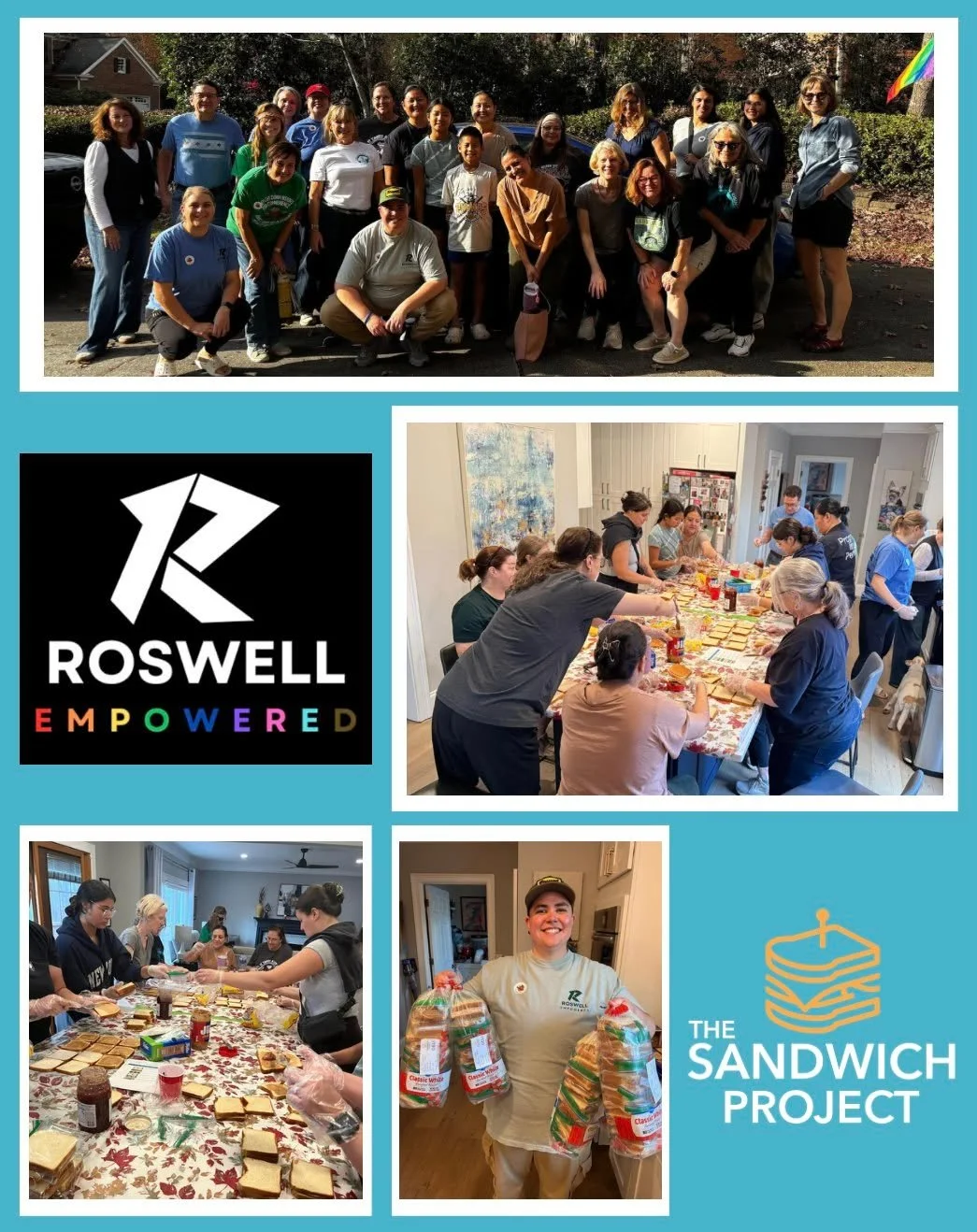 Roswell Empowered came together to make sandwiches for neighbors experiencing food insecurity across Metro Atlanta. Their effort helps us respond to the increased requests coming from partner organizations this month. Want to bring a meaningful servi