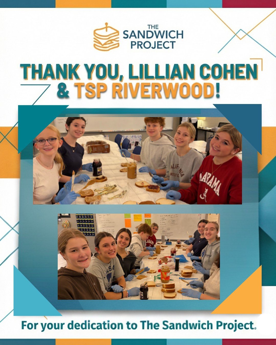 💛🥪 Thank you, Lillian Cohen and TSP Riverwood!
This amazing group continues to show up with heart, dedication, and teamwork &mdash; making sandwiches that directly support neighbors facing food insecurity.

We&rsquo;re so grateful for your leadersh