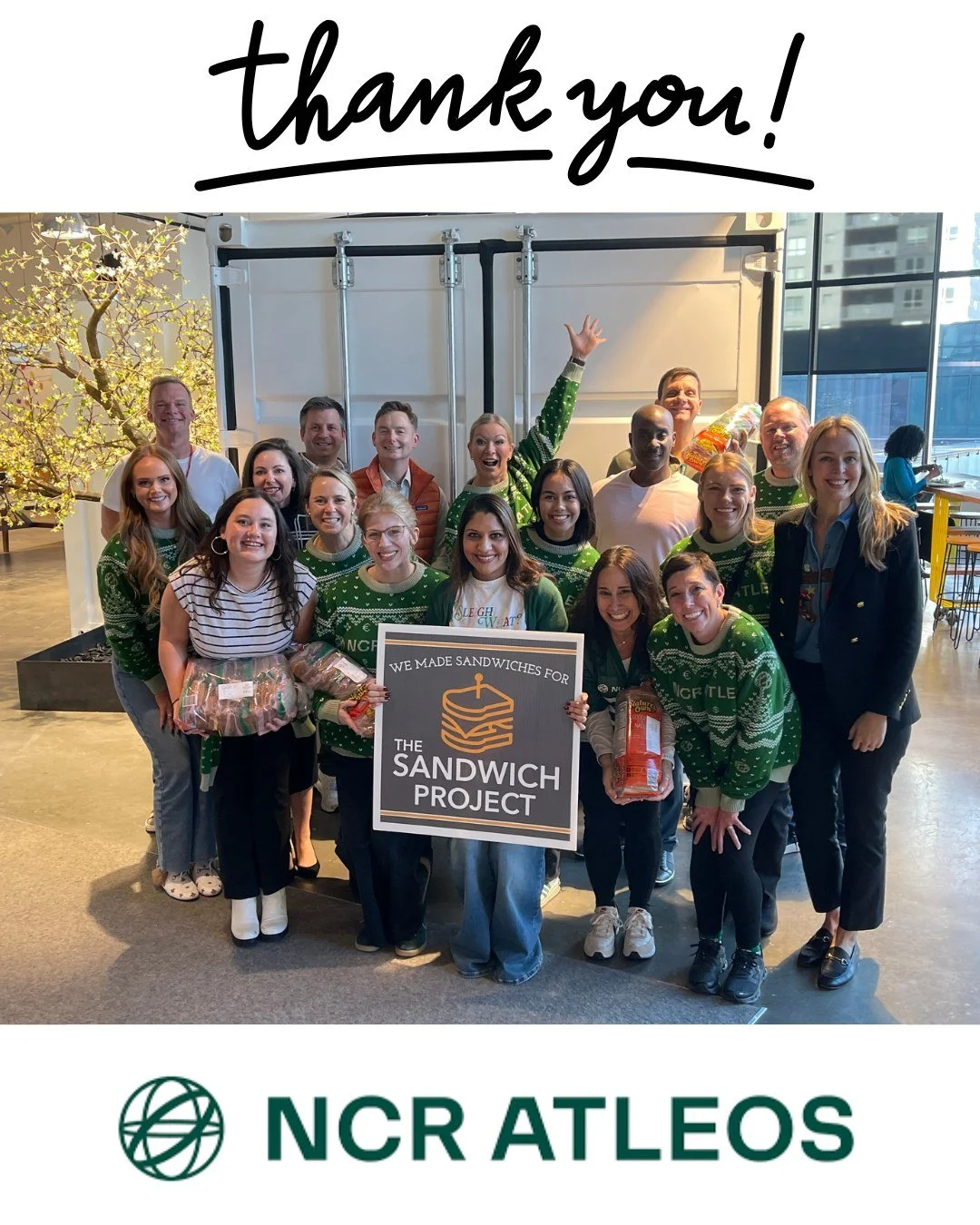 💛🥪 Thank you, NCR Atleos!
We&rsquo;re so grateful for this amazing partner who shows up year after year to make sandwiches for The Sandwich Project. Your consistency, generosity, and heart for service help us provide fresh meals to neighbors across