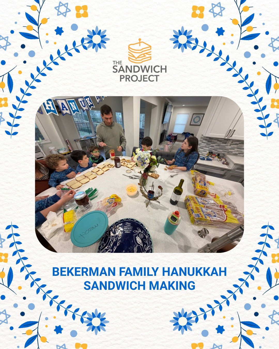 🕎💛 Hanukkah at the Bekerman household meant family time and giving back.
Thank you for spreading light and kindness through sandwich making! 🥪✨
#TheSandwichProject #HanukkahService #familytraditions 

@marnielbekerman