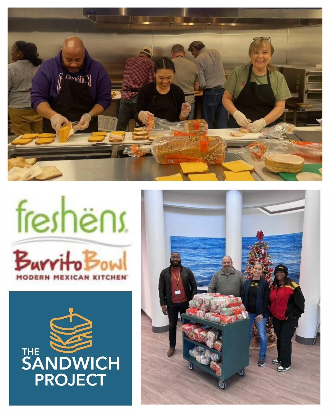 The holidays are brighter when communities show up for one another. @freshens  made 600 sandwiches, helping bring comfort and nourishment to neighbors this season.  We&rsquo;re so grateful for your generosity and your commitment to giving back.
