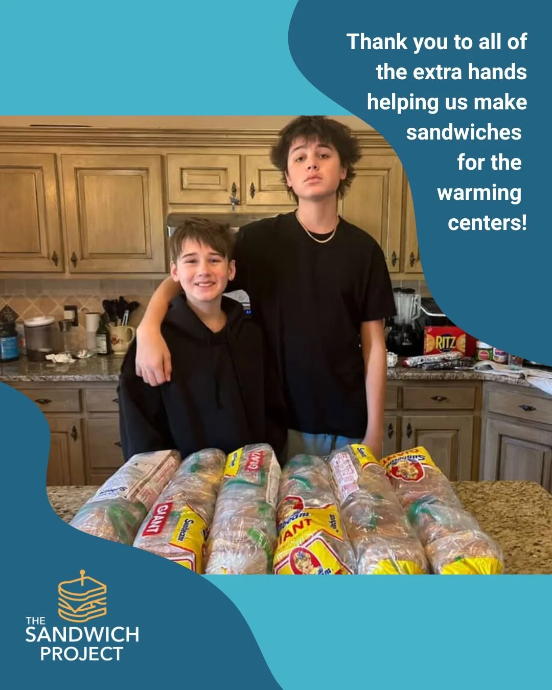 So grateful for the extra hands that stepped up to help make sandwiches for local warming centers. Every sandwich made helps ensure our neighbors have food and care during cold nights. 💛🥪