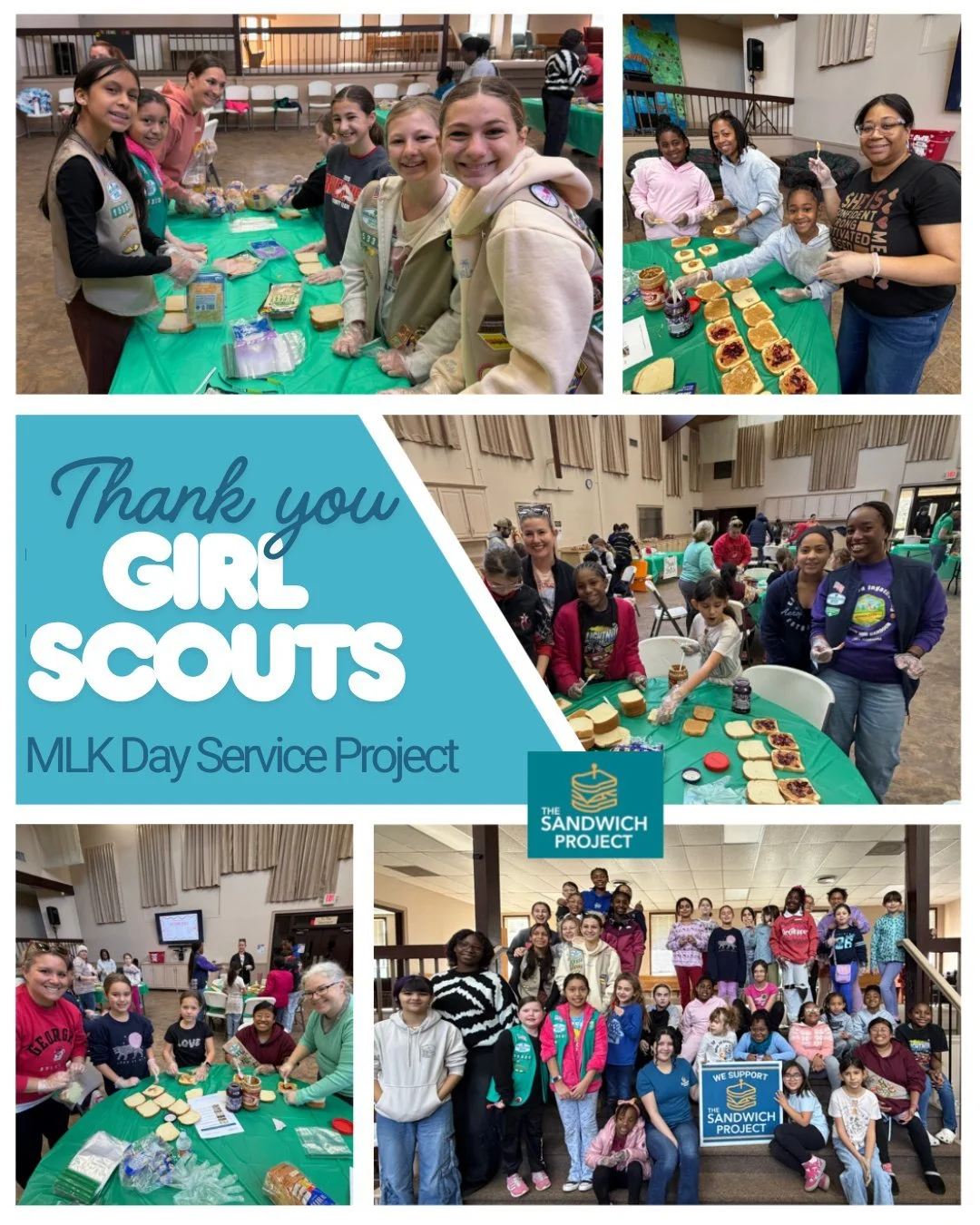 🌟 MLK Day of Service with Girl Scout Troop 22207.
🥪 Making sandwiches. Sharing kindness.
💛 We&rsquo;re so grateful for these amazing scouts!