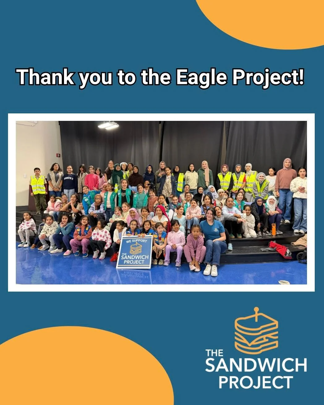 This Eagle Project brought service to life on MLK Day. Over 1,000 sandwiches were made by an incredible group of young leaders committed to caring for our neighbors. We are so grateful. 💛