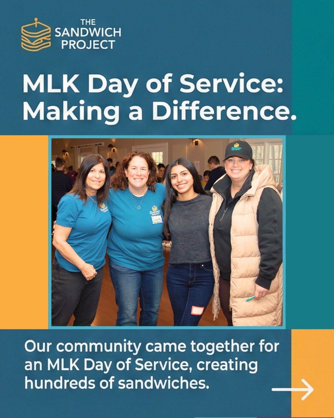 On MLK Day, our community came together in the spirit of service. 💛
Thank you to the incredible volunteers at the Briarcliff Beach Club MLK Day of Service for collecting and making over 5,000 sandwiches for our neighbors. From first-time volunteers 