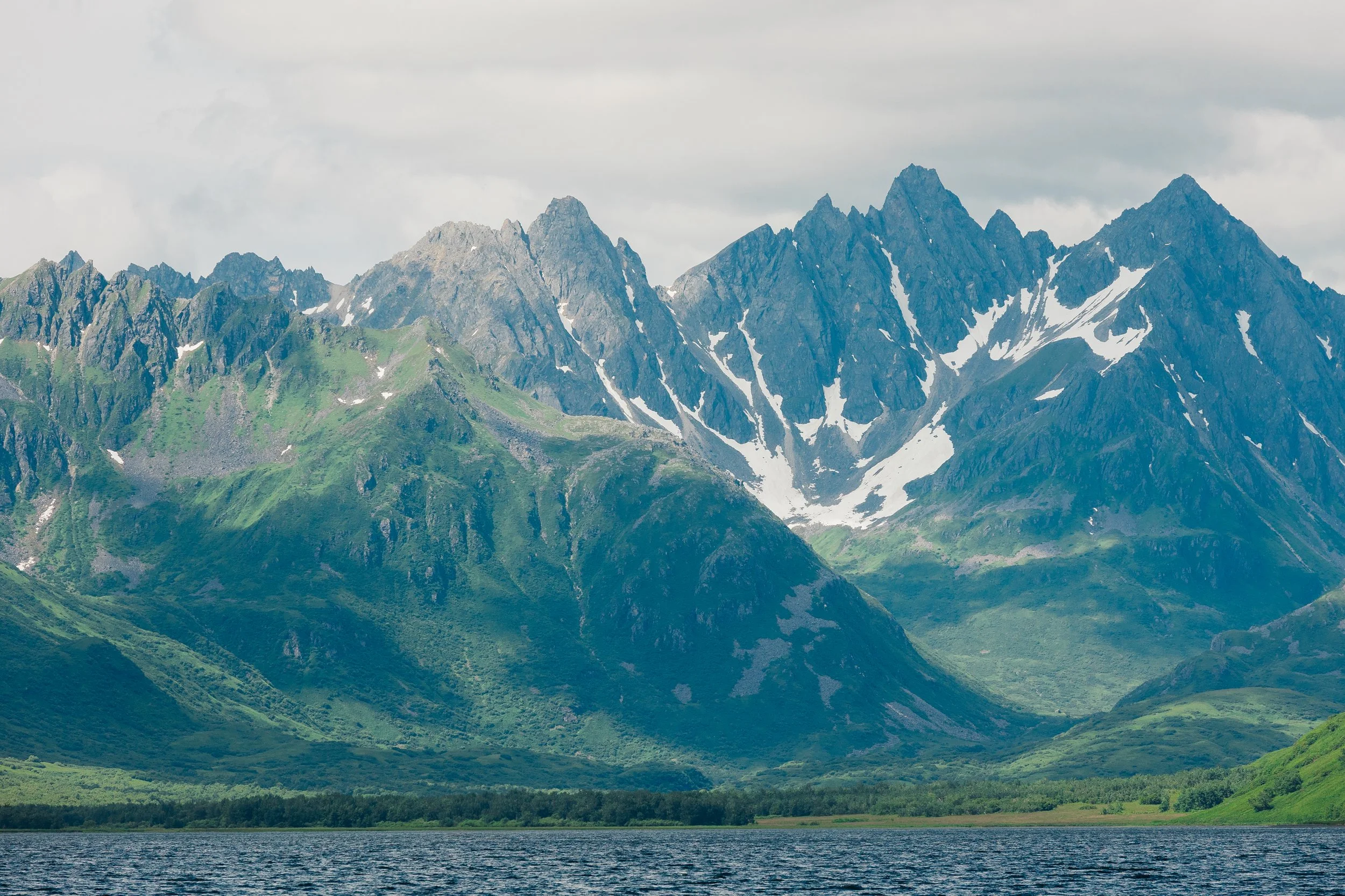 Three Saints Peaks & Inlet, Kodiak Island, Alaska