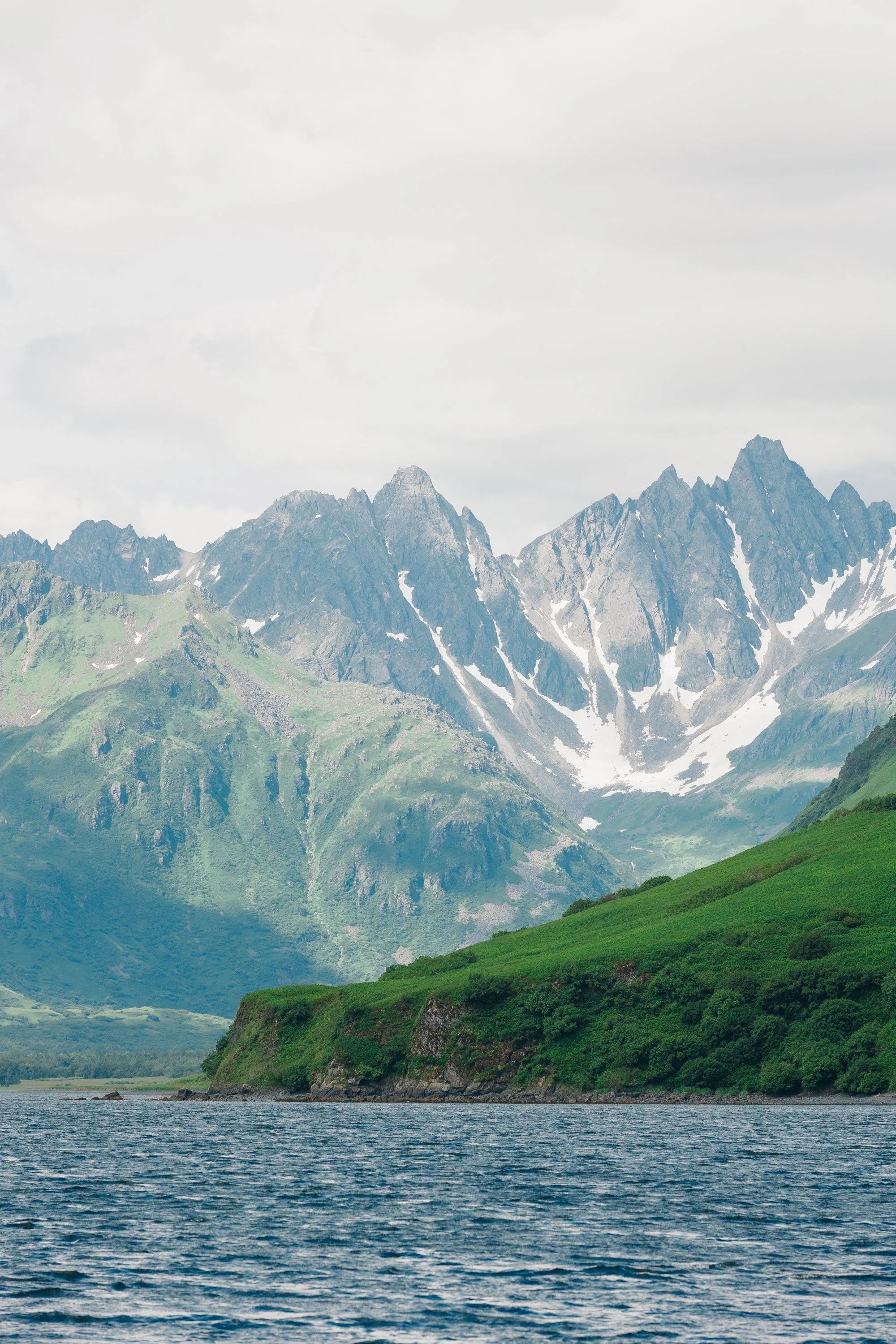 Three Saints Peaks & Inlet, Kodiak Island, Alaska