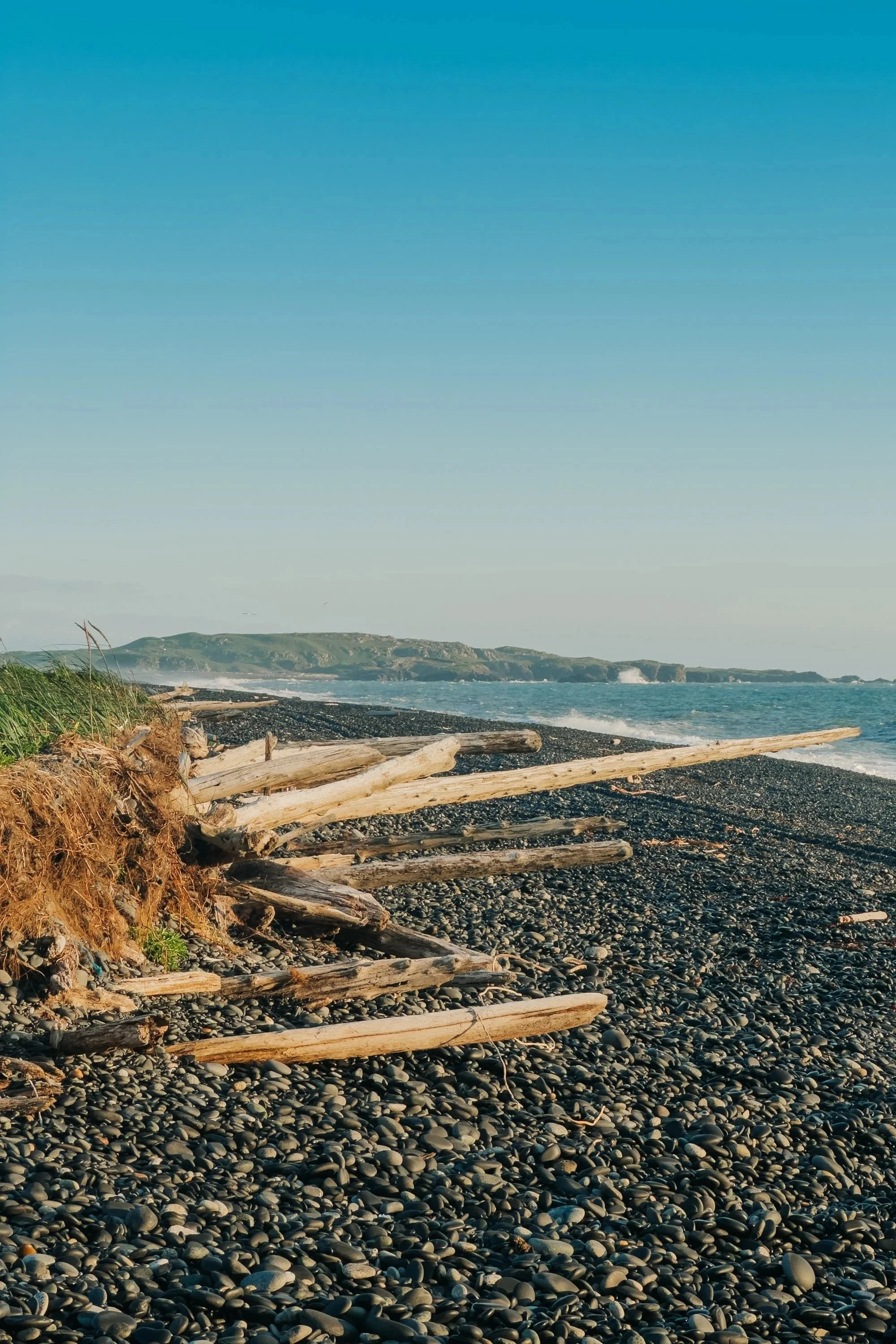 Pebble Beach Spit in Alitak Bay, Kodiak Island, Alaska