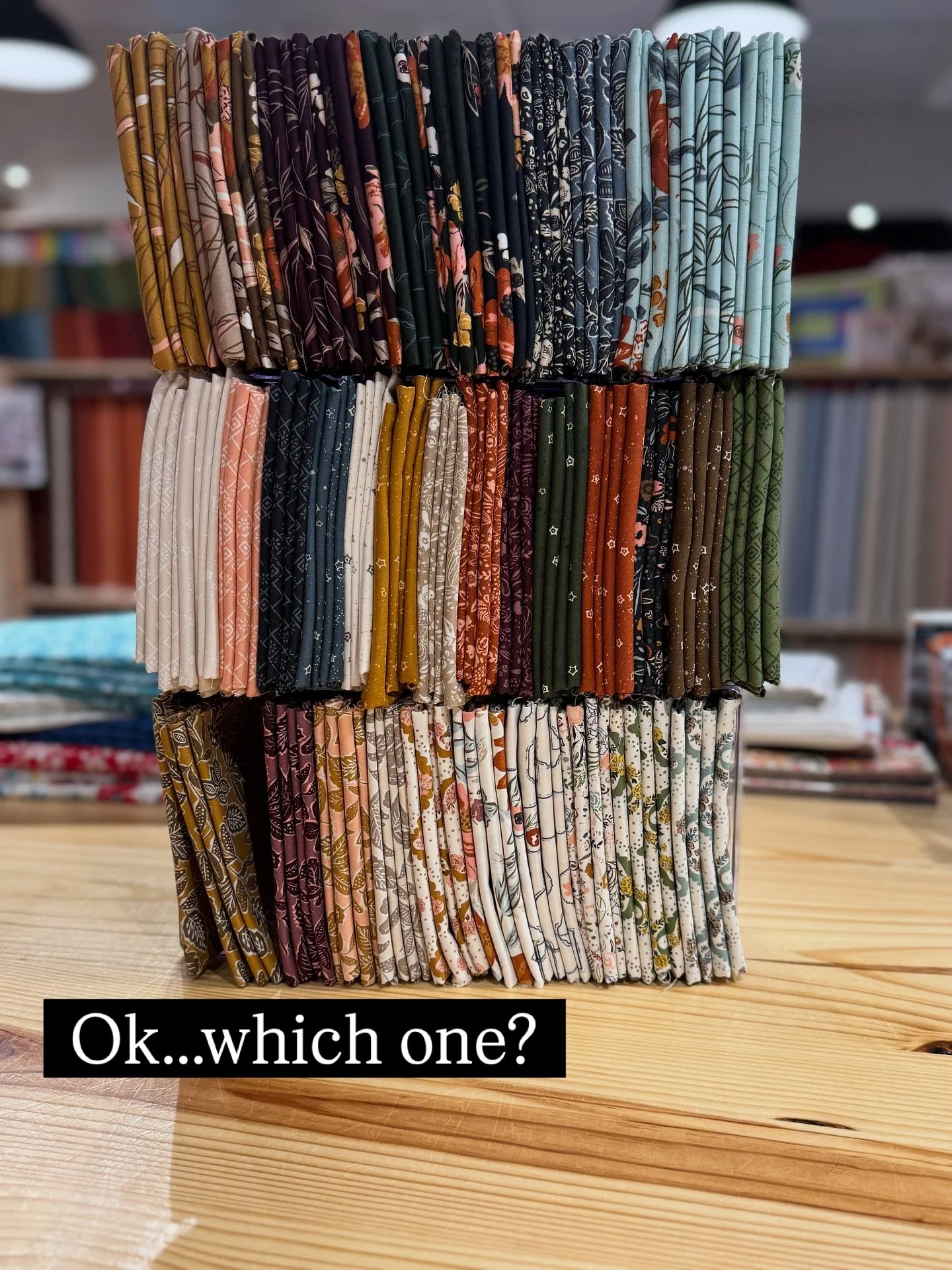 ✨ This or That? ✨
Which quilt pattern would you choose for the beautiful Foraged, Found &amp; Hand Me Down line by @fancythatdesignhouse?

🌿 These prints are full of cozy, vintage charm &mdash; perfect for fall stitching!

Swipe to see two pattern o