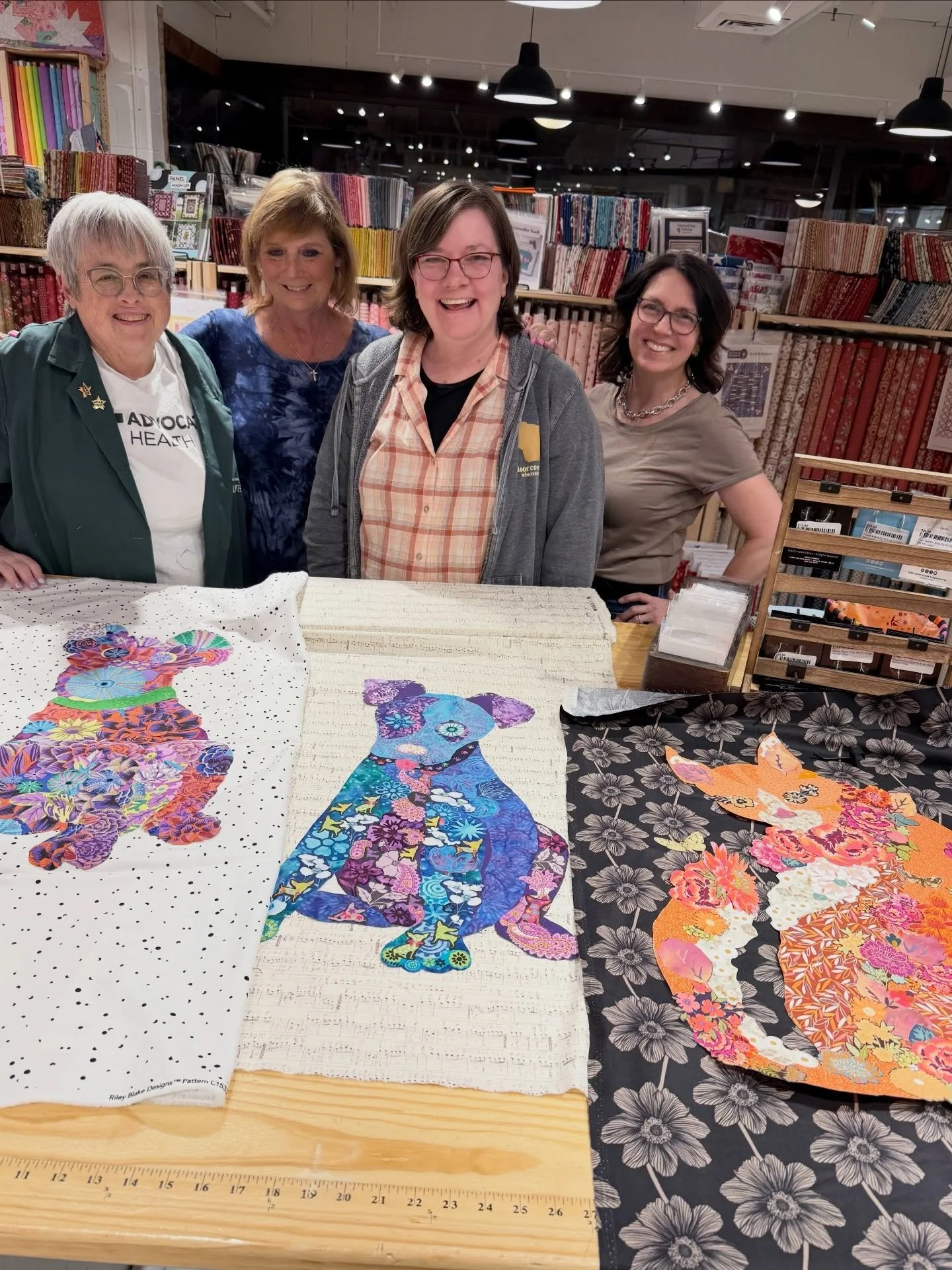 We had so much fun last week at our dog and cat collage class. It was so fun to see these collages built one step at a time. We forgot to take the pic until a while after the class so we didn&rsquo;t catch everyone for this photo but each creation wa