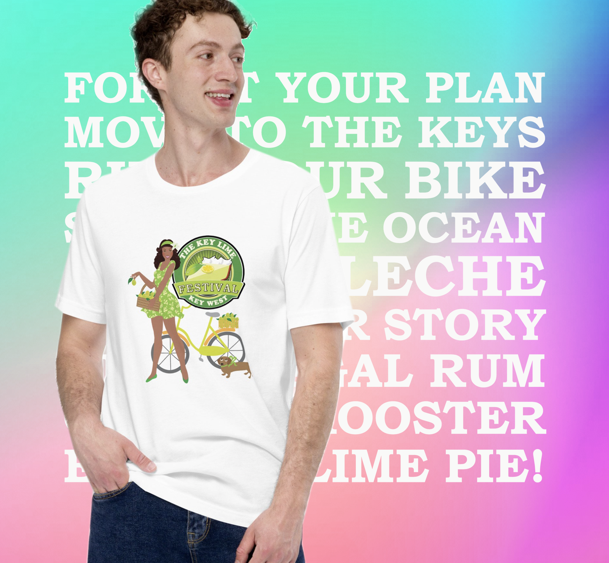 our lady of limes white tshirt front .png