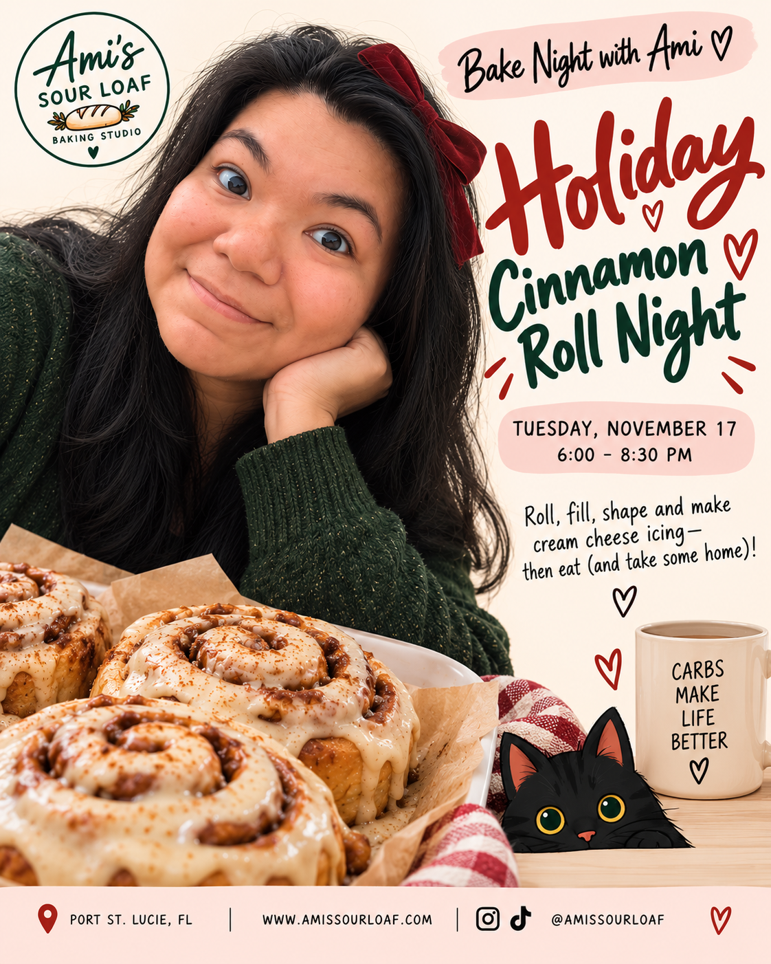 Holiday Cinnamon Roll Night 🎄🌀