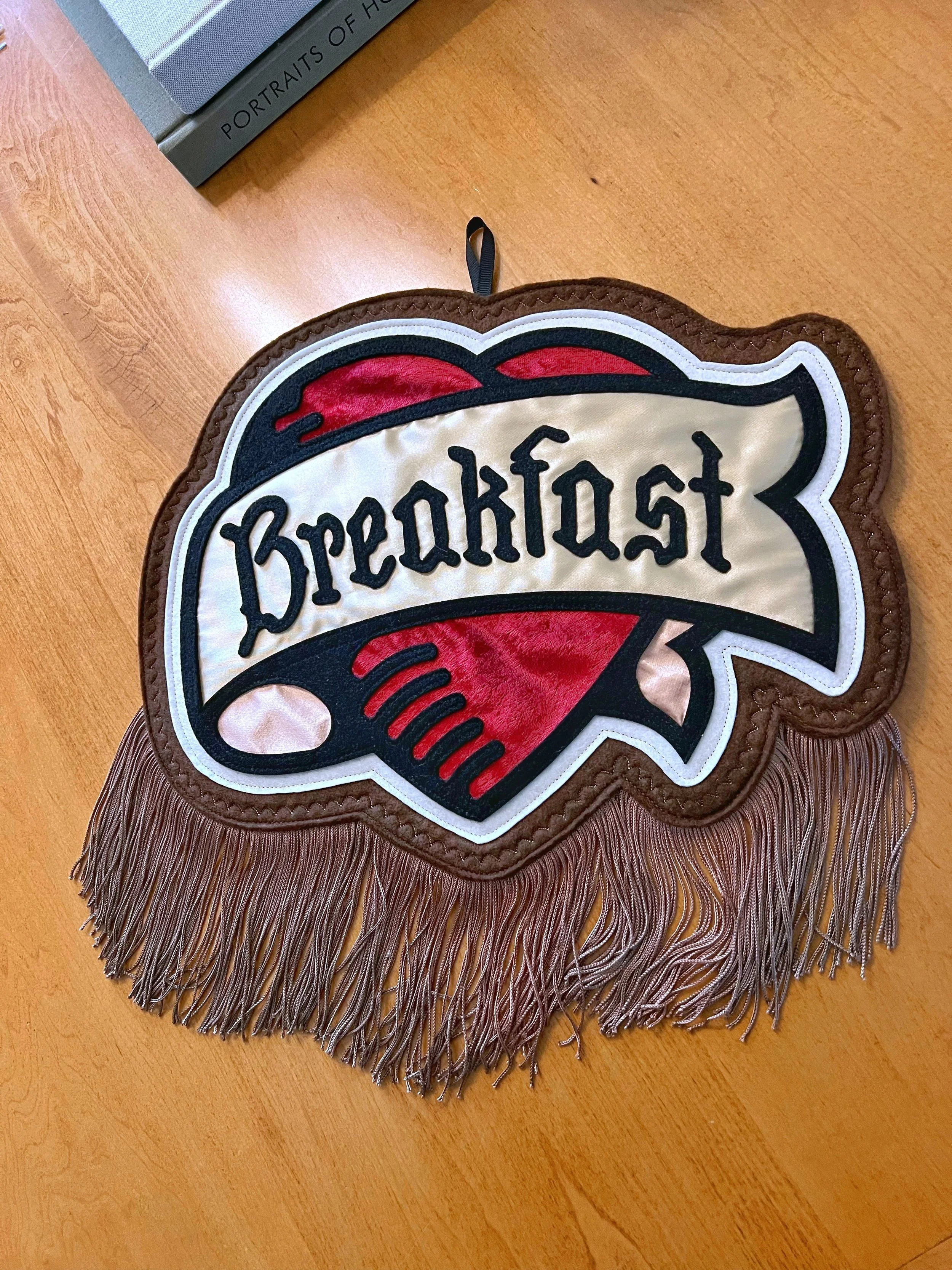 THE EARLY BIRD - Love Breakfast Tradtional Tattoo Heart Banner