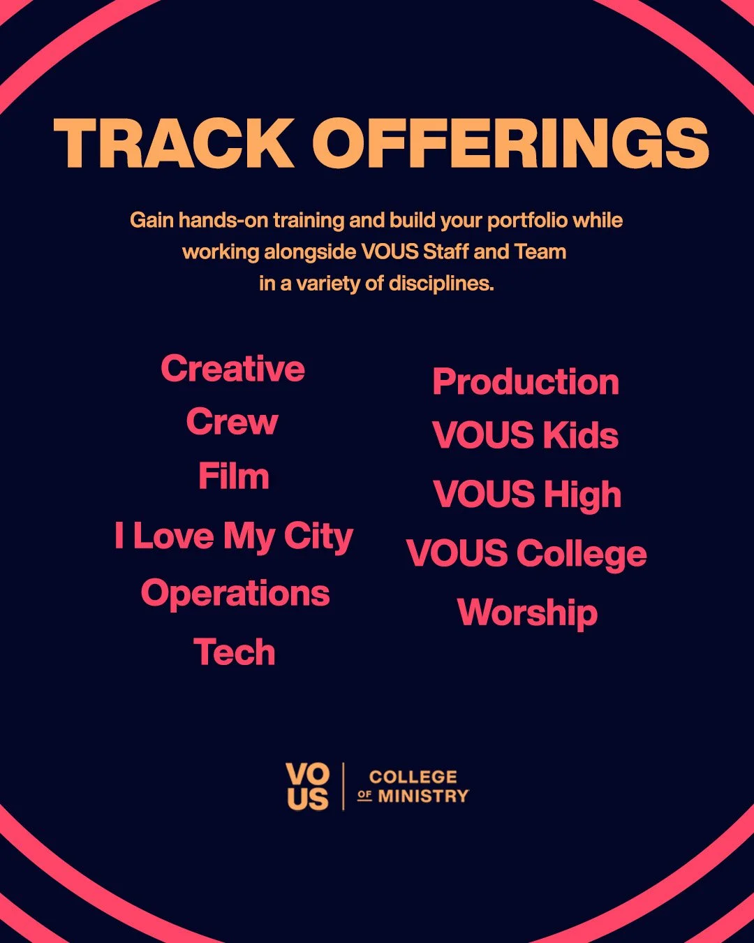 VOUS College Social Media Post