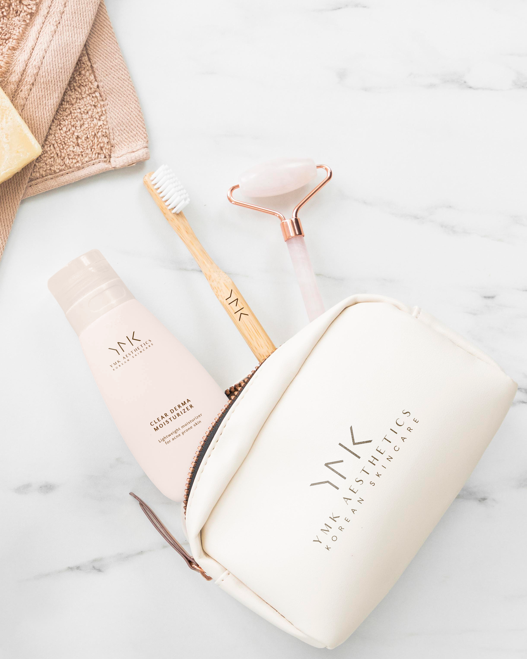 YMK Logo on Beauty Bag