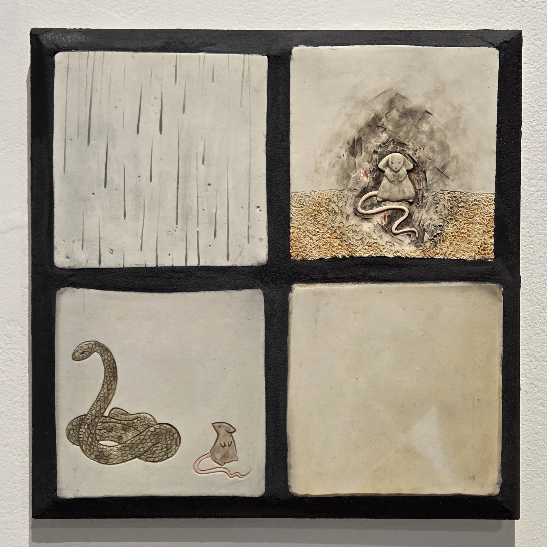 Horse watches the rift