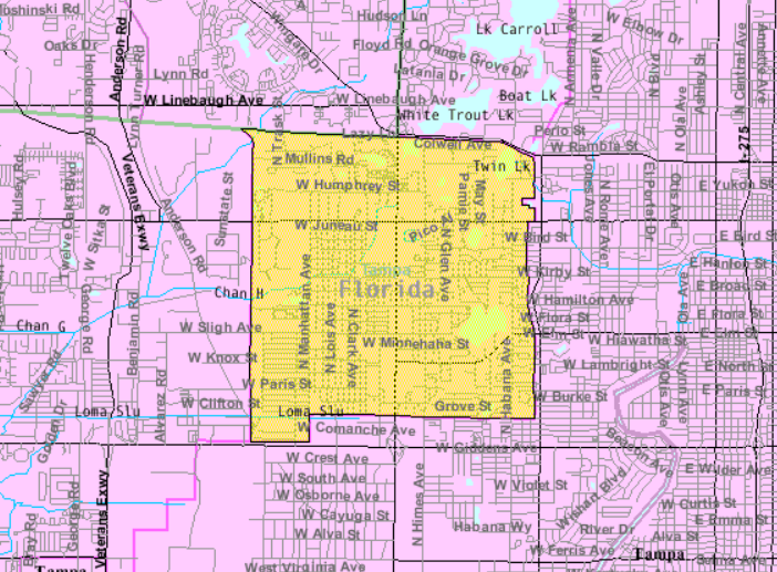Egypt Lake-Leto Map