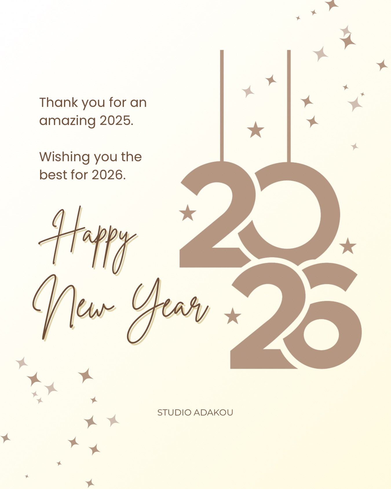 Que 2026 soit pleine de joie et de s&eacute;r&eacute;nit&eacute; pour vous et vos proches 🤎 #happynewyear