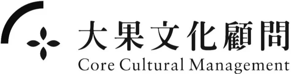 Logo with a stylized black flower and Japanese characters, with the English text "Core Cultural Management" below.
