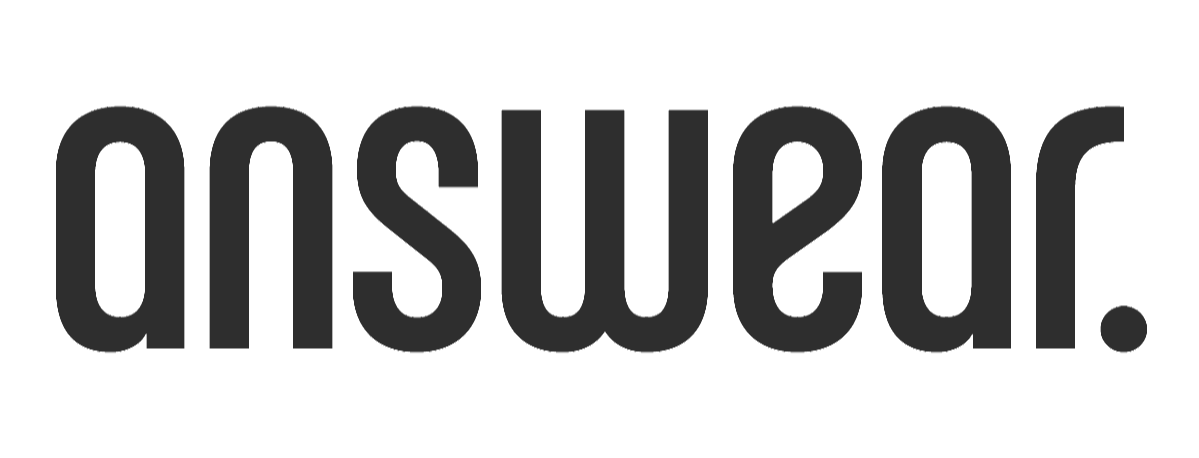 The word 'answear' in large, black, outlined letters on a white background.