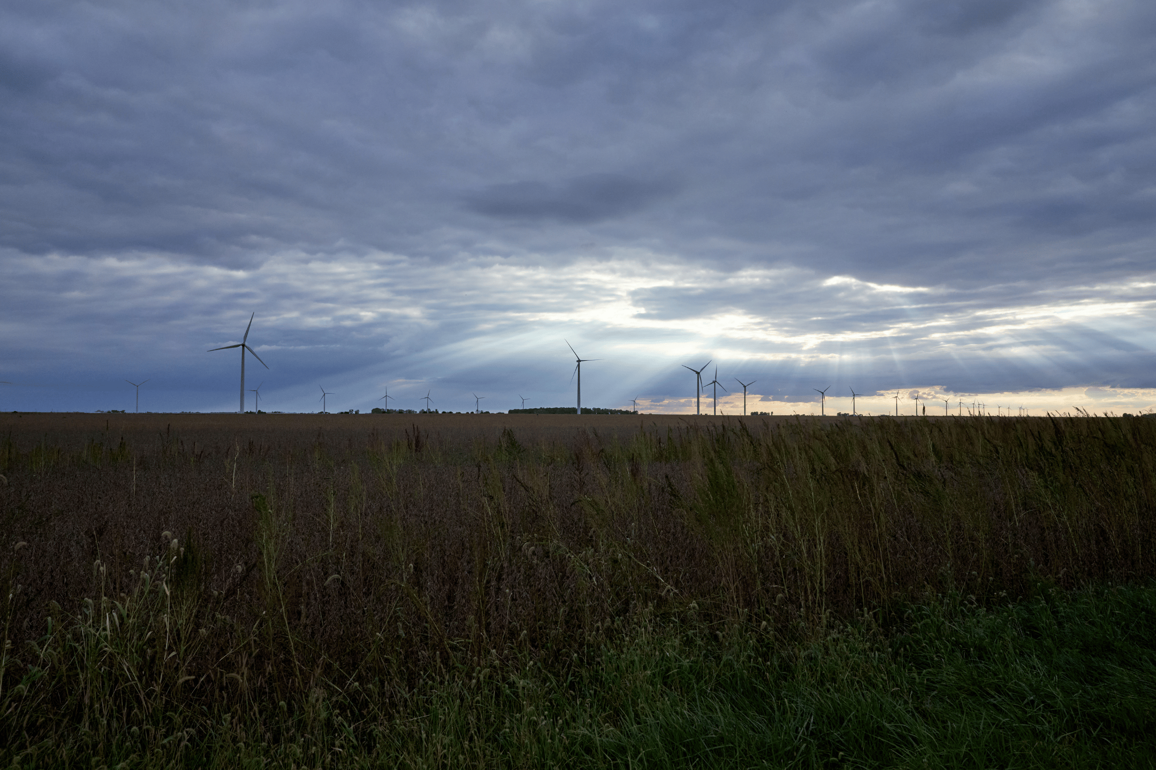 Midwest Sunset Windmill Art Print
