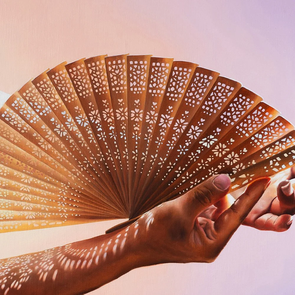 Sarah Park - Sunset Serenade - 50x40cm - Oil on Linen Board - Close up.jpg