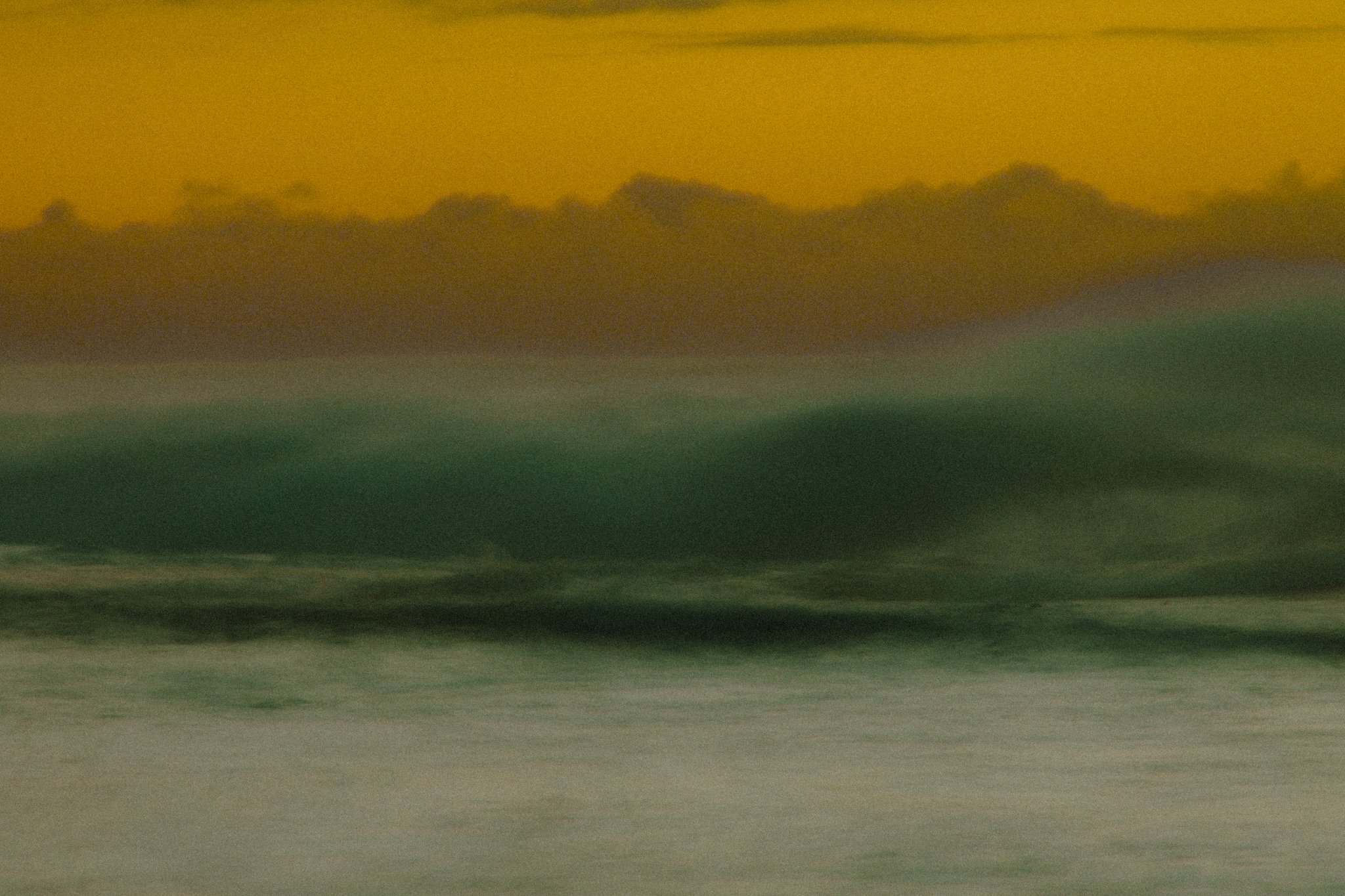 Landscape Photography Ke'e beach Kauai wave at sunset
