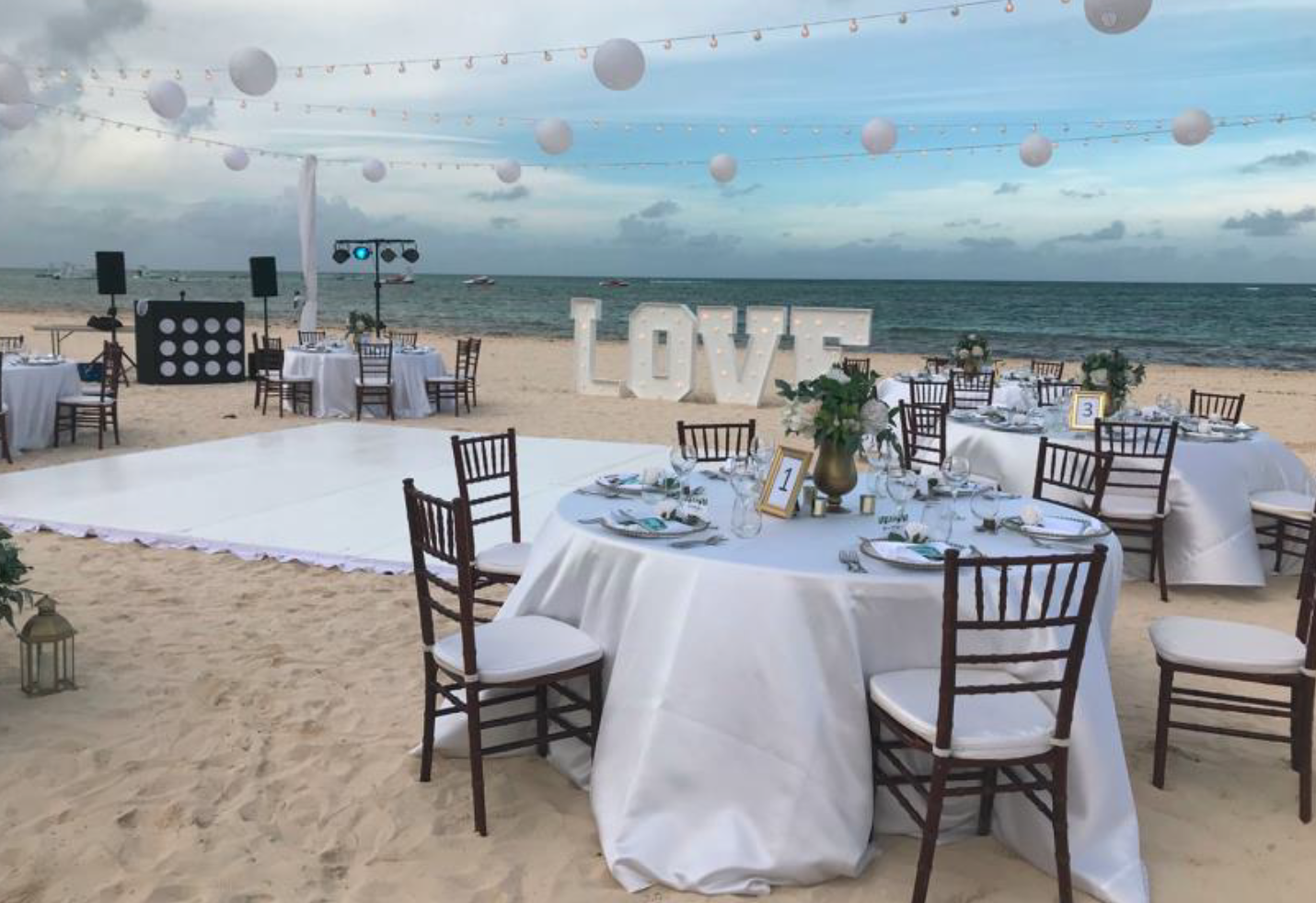 Dreams Royal Beach Wedding Reception on Beach.png