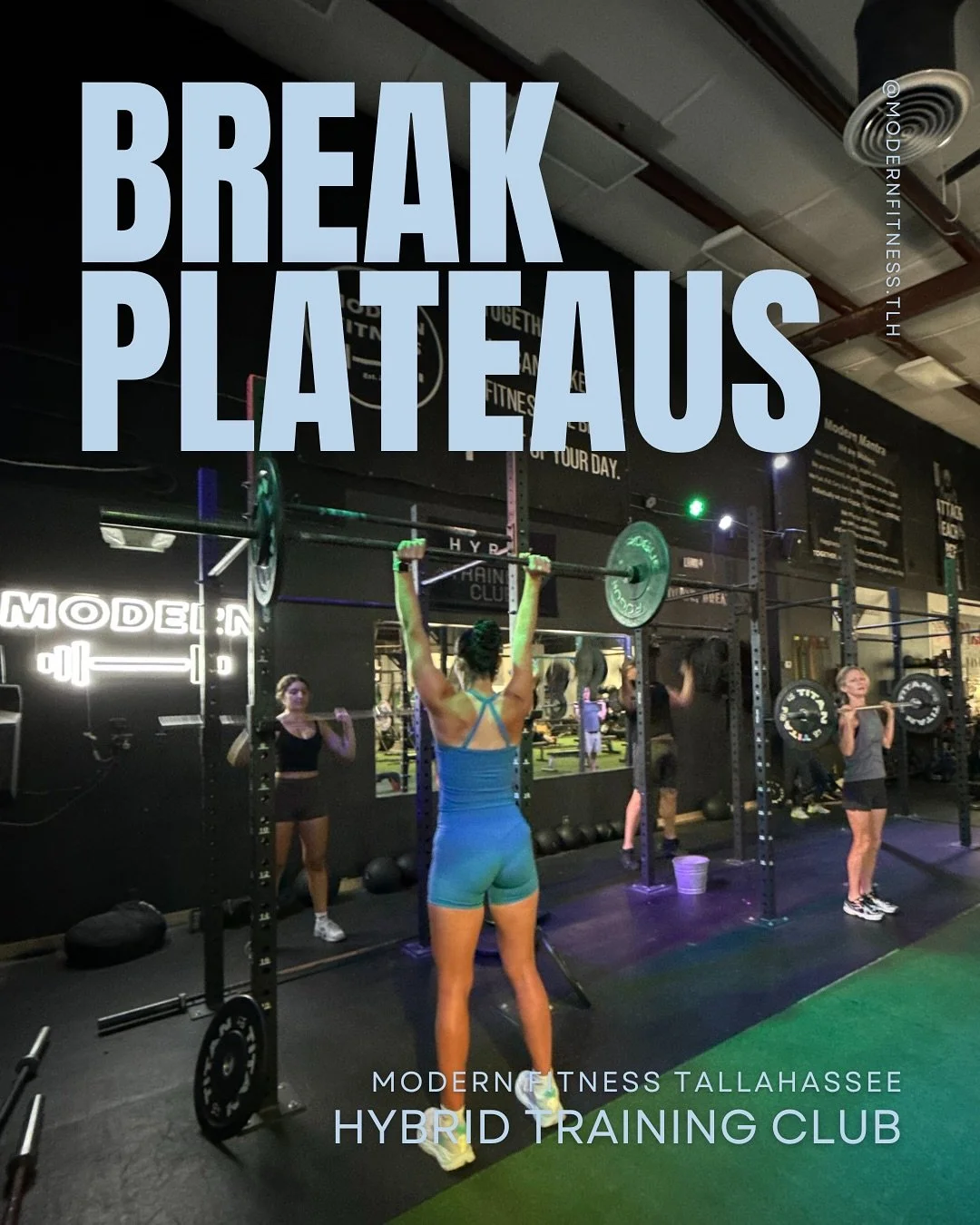 For those who train with purpose ⚡️ Free Week available now. 
Download the Modern Fitness Tallahassee app to claim 📲