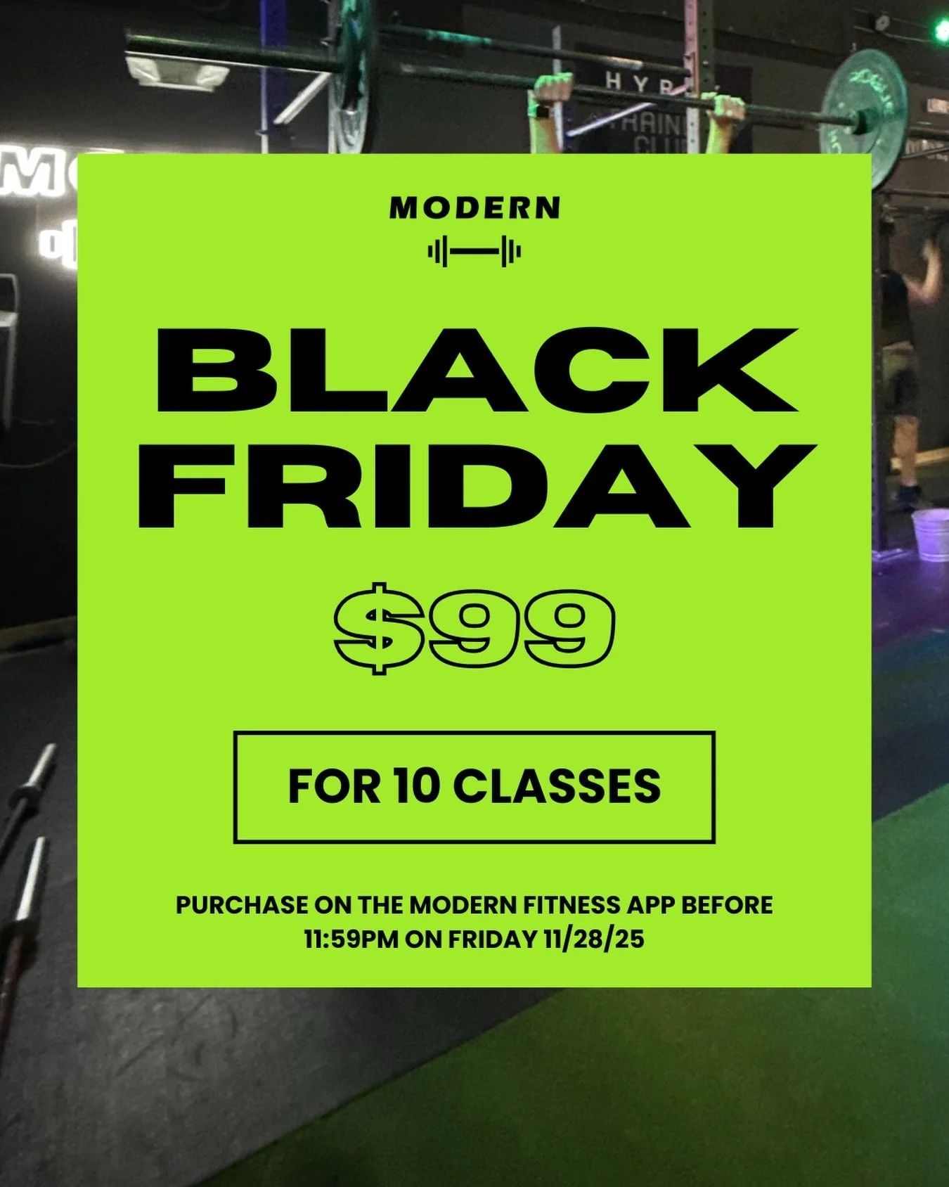 Adulting is hard.  Training should be the fun part.  Get these 10 classes and use them whenever you want.  Save them later, or use them in a row, either way they won&rsquo;t expire. 

10 classes for $99

Available now in the Modern Fitness app.