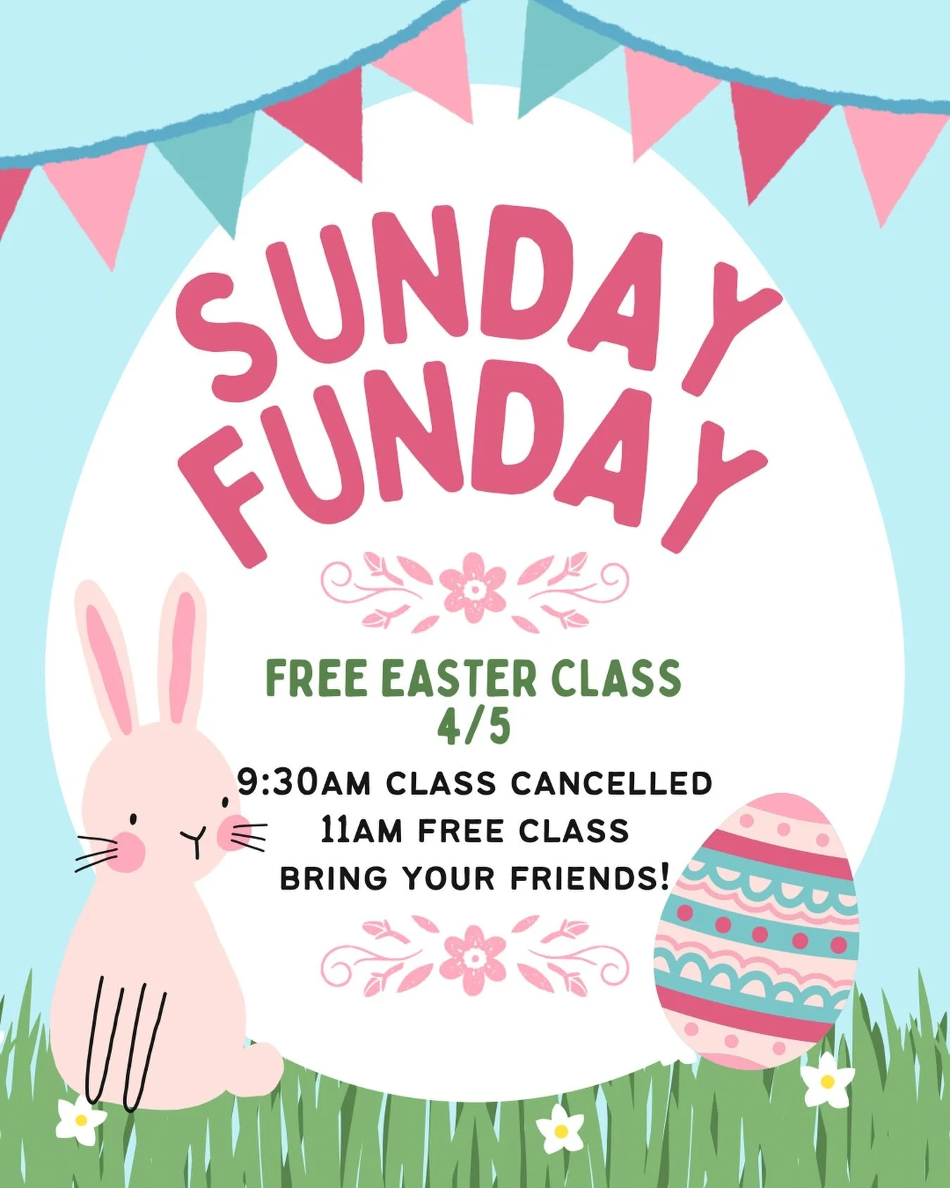 HOPPY Easter! We&rsquo;d love for you to come sweat with us this Sunday. Bring a buddy, completely free.  Save your spot through the app! 

Sunday Funday | 11am | FREE

Have some fun and kick off spring the right way. See you there!
