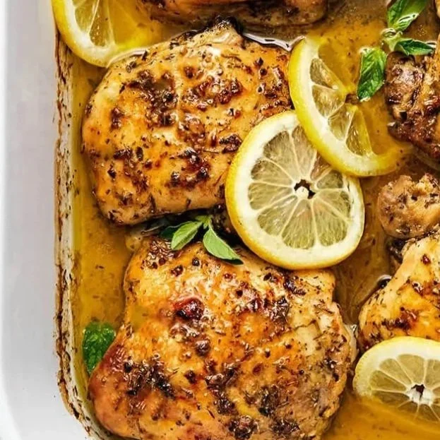 Greek lemon chicken with potatoes (April 24)