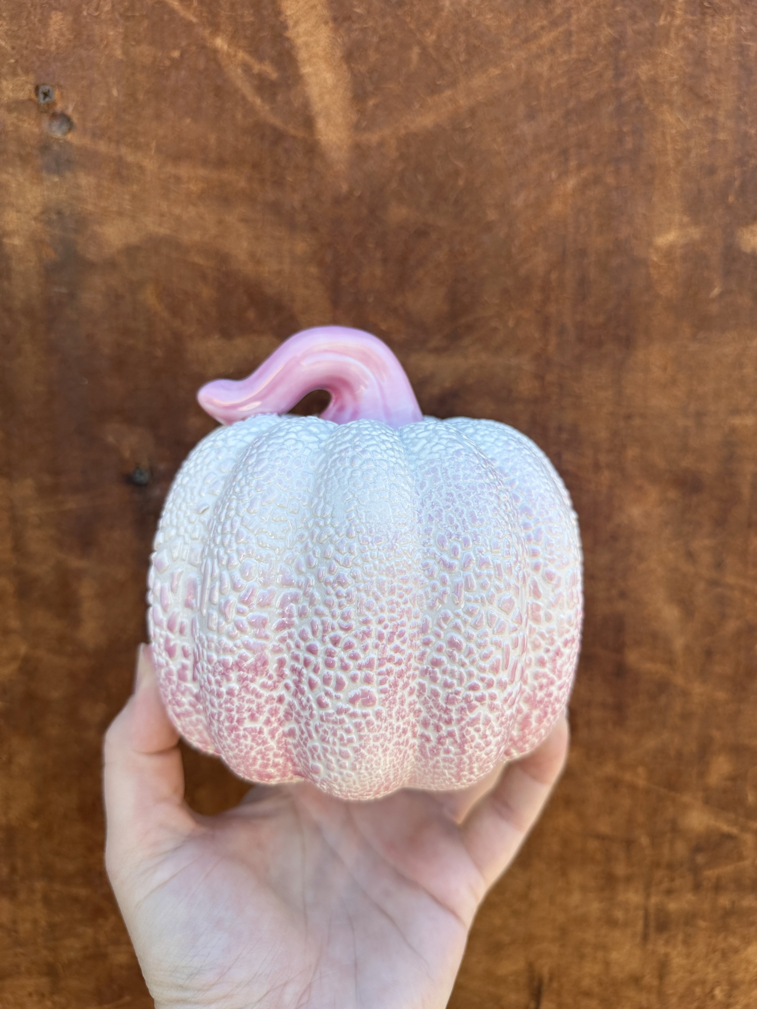 Hand Painted Ceramic 5.5” Fall | Halloween Chunky Pumpkin