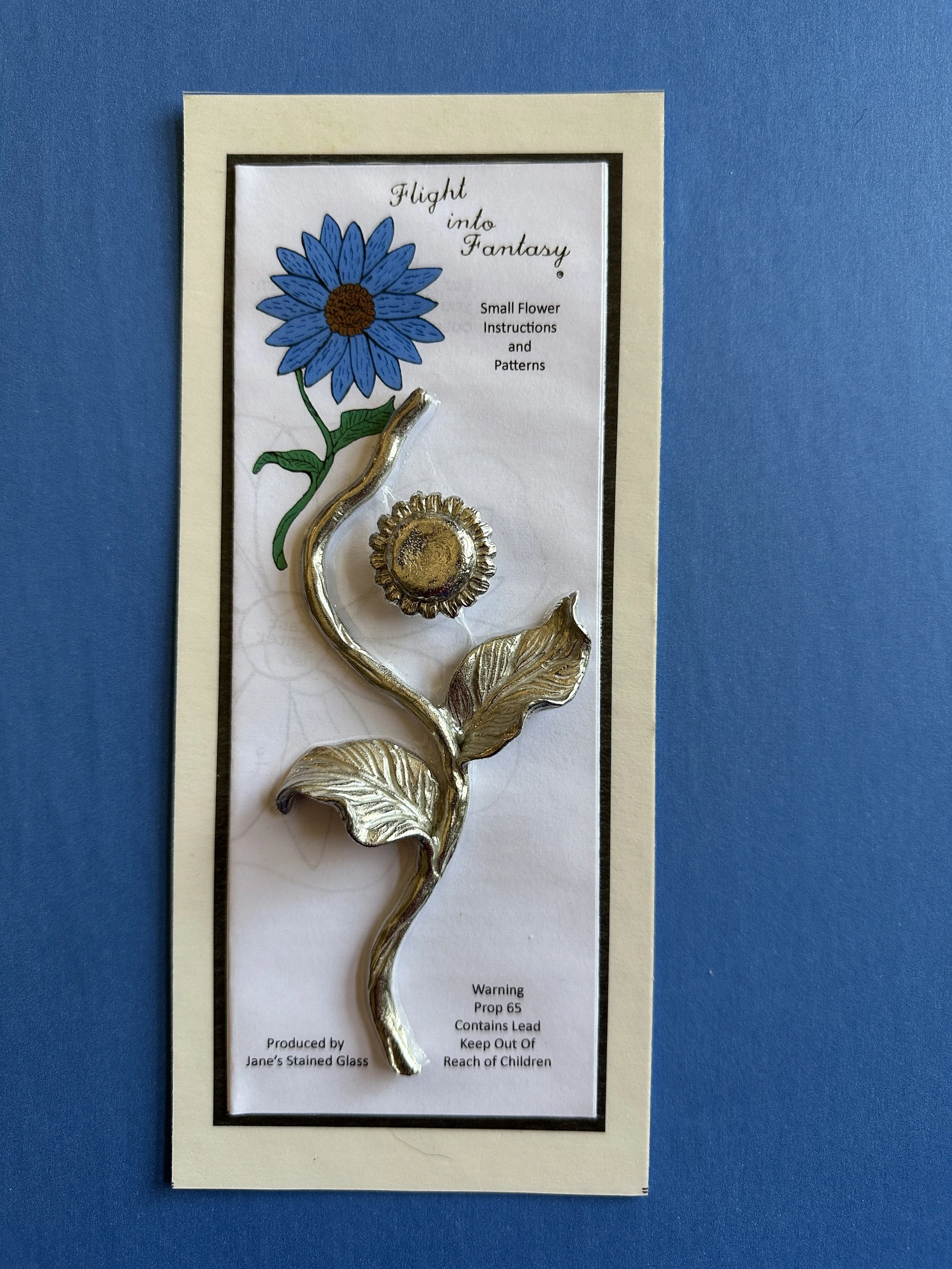 Small Flower and Stem Pewter Casting