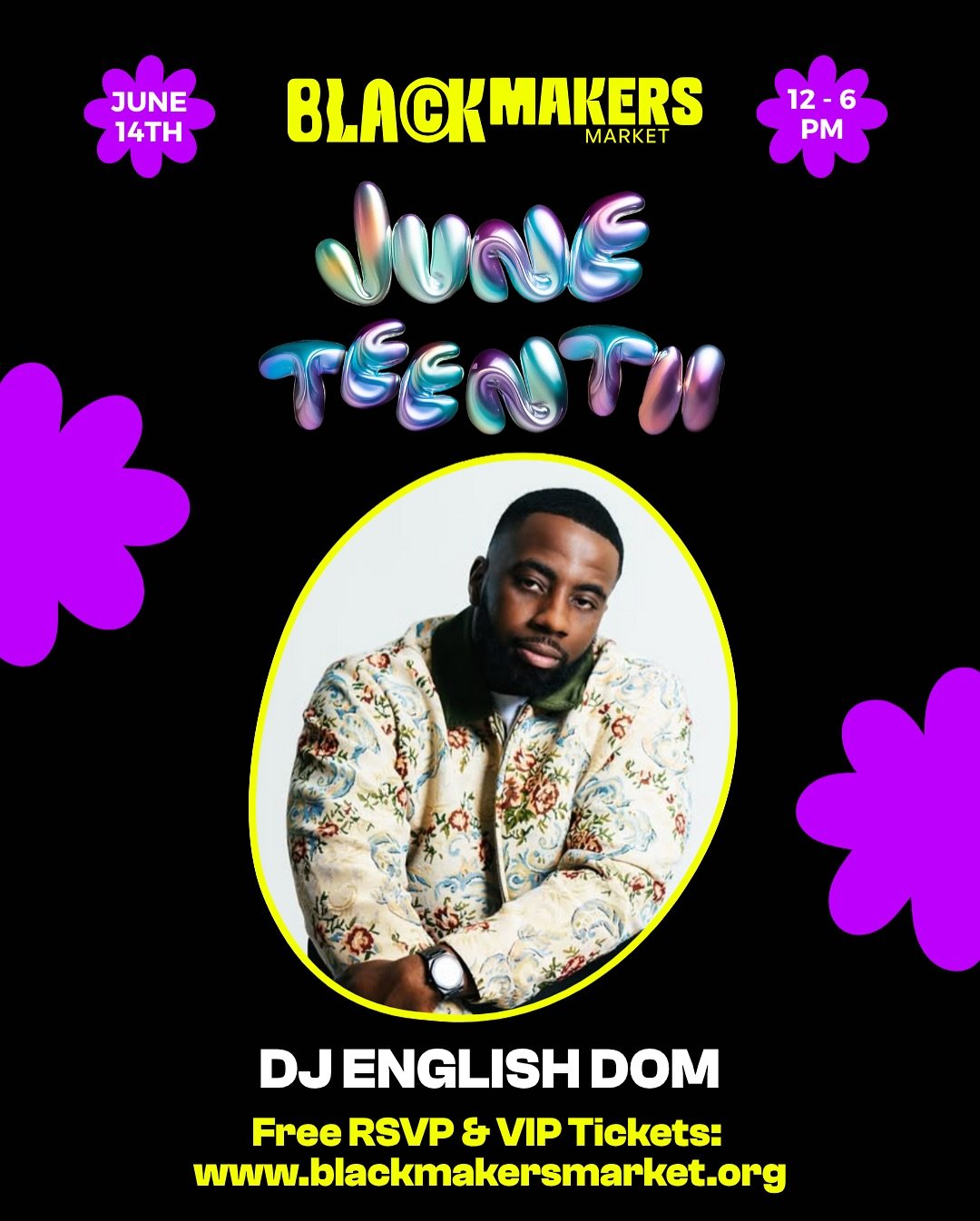 3rd annual Juneteenth Celebration with the Black Makers Market is a love letter to Black Creatives and the community that supports us. 🥰🫶🏾

Shoutout to our incredible DJs for the day who&rsquo;ll be curating the vibes! We&rsquo;re excited to have 