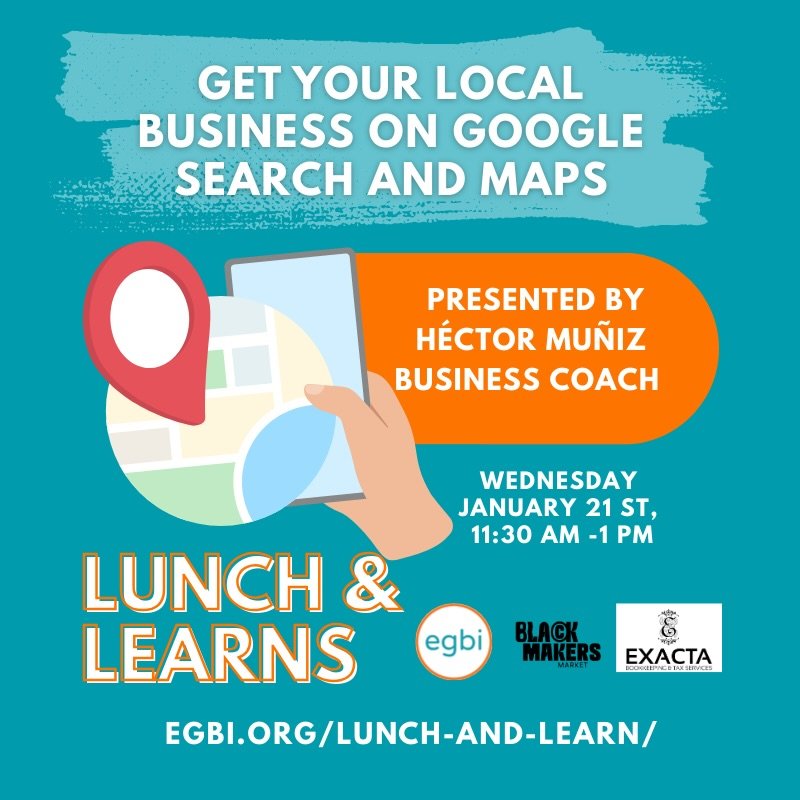 If you&rsquo;re on our mailing list, you already know 👀
But just in case &mdash; we&rsquo;ve got a Lunch &amp; Learn TOMORROW by our fabulous friends at @egbiofaustin! 

We&rsquo;re talking Google Search + Maps and how to get your business seen.
🗓 