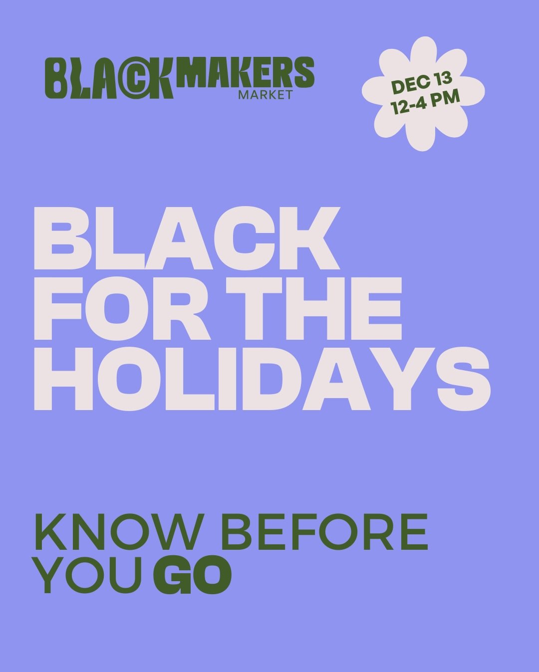🎄✨ BLACK FOR THE HOLIDAYS: KNOW BEFORE YOU GO ✨🎄

We&rsquo;re bringing the holiday market joy TODAY, Saturday Dec 13, 12&ndash;4 PM at the Carver Museum &amp; Cultural Center for a joyful, family-centered celebration of Black creativity.

Here&rsqu