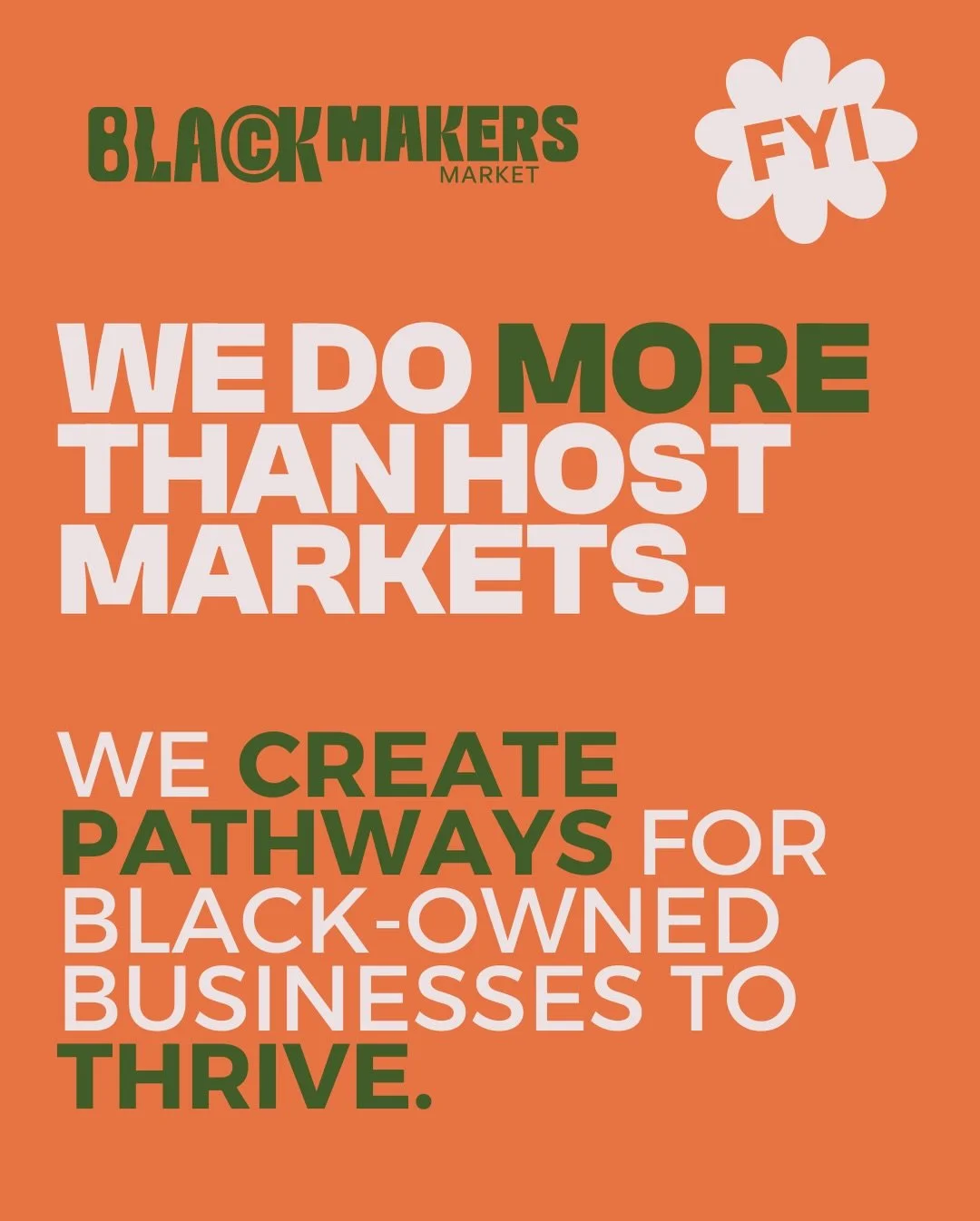 We do more than host markets. 🖤 We build with Black-owned businesses &mdash; not around them.

Our services &mdash; from vendor recommendations to markets to our Black Business Box &mdash; are designed to support Black creatives with intention and c