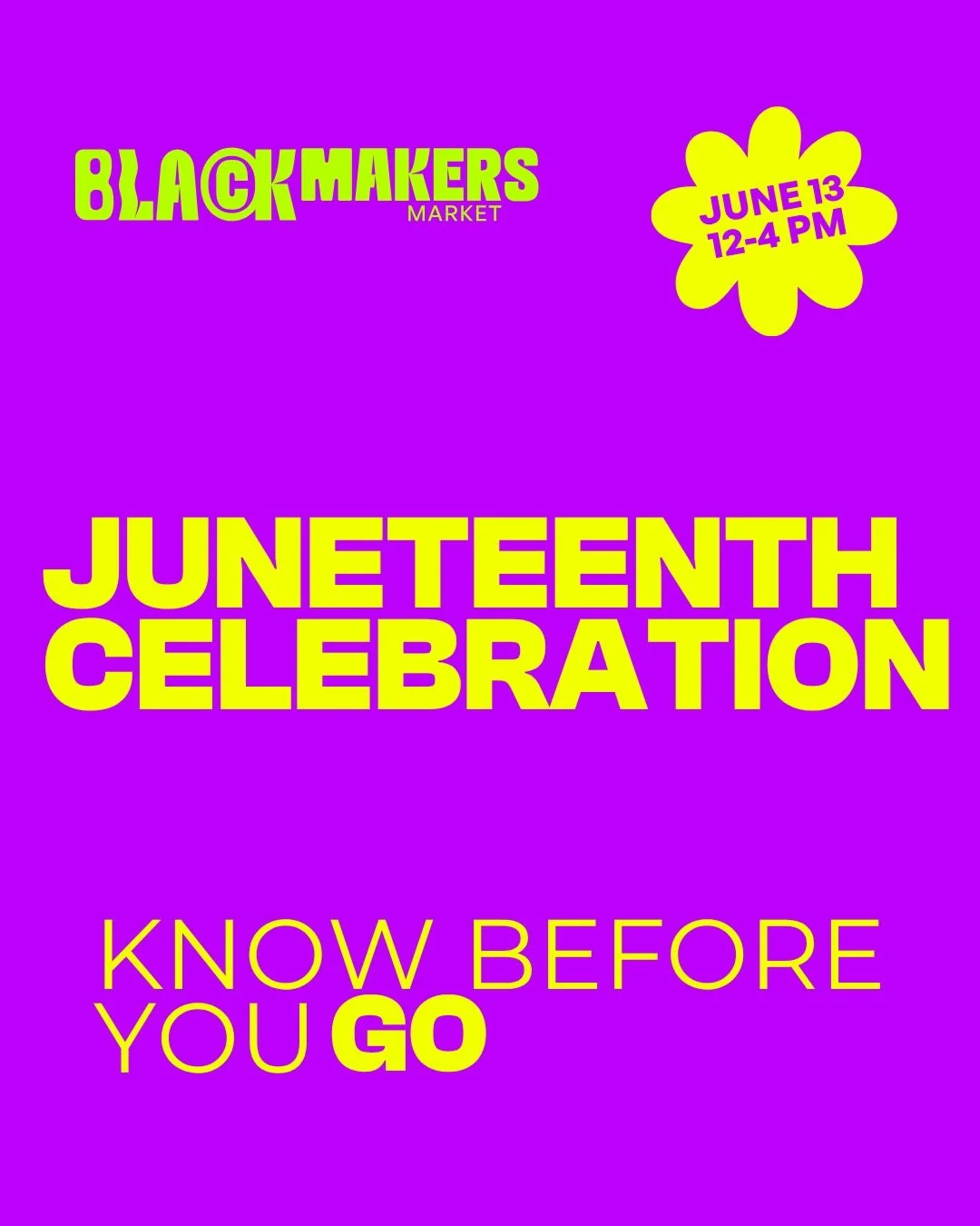 A few things to get excited about before our Juneteenth Celebration on Saturday June 13. 🖤

✨ 40+ Black-owned businesses featuring everything from candles, skincare, art, fashion, books, gourmet treats, lemonade, and handmade goods
🎶 Sounds by @rem