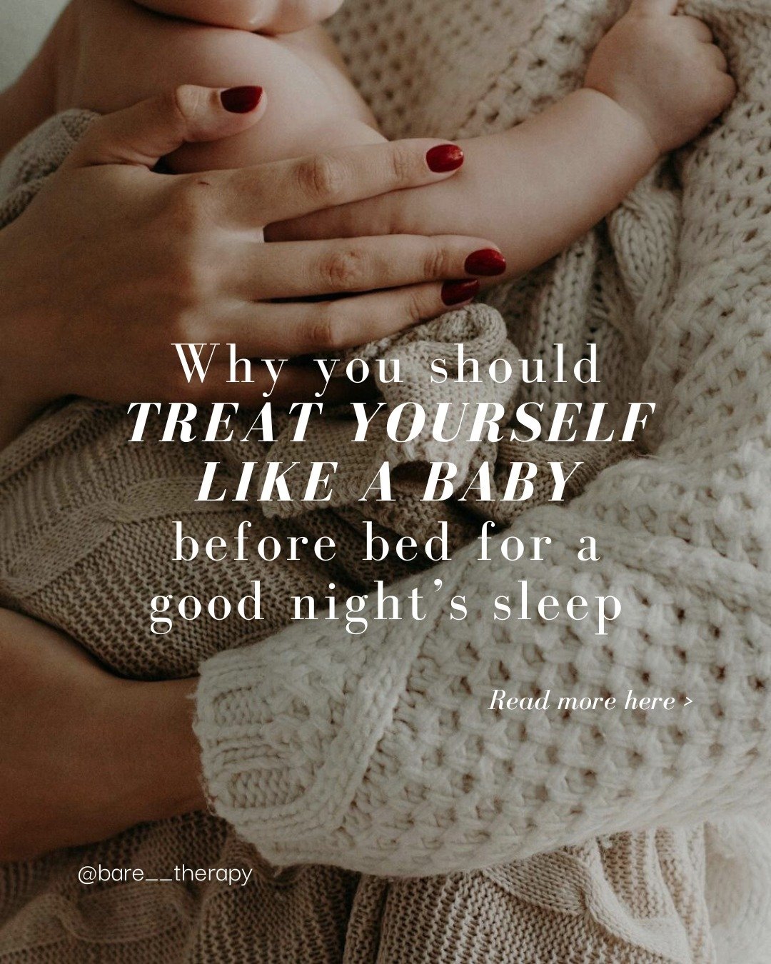 This post is as much a reminder for me as it is for you... 🕊

A medical doctor once told me that we should treat ourselves like babies in the evening, in order to get the best from our sleep. I can't stop thinking about his simple tips - especially 