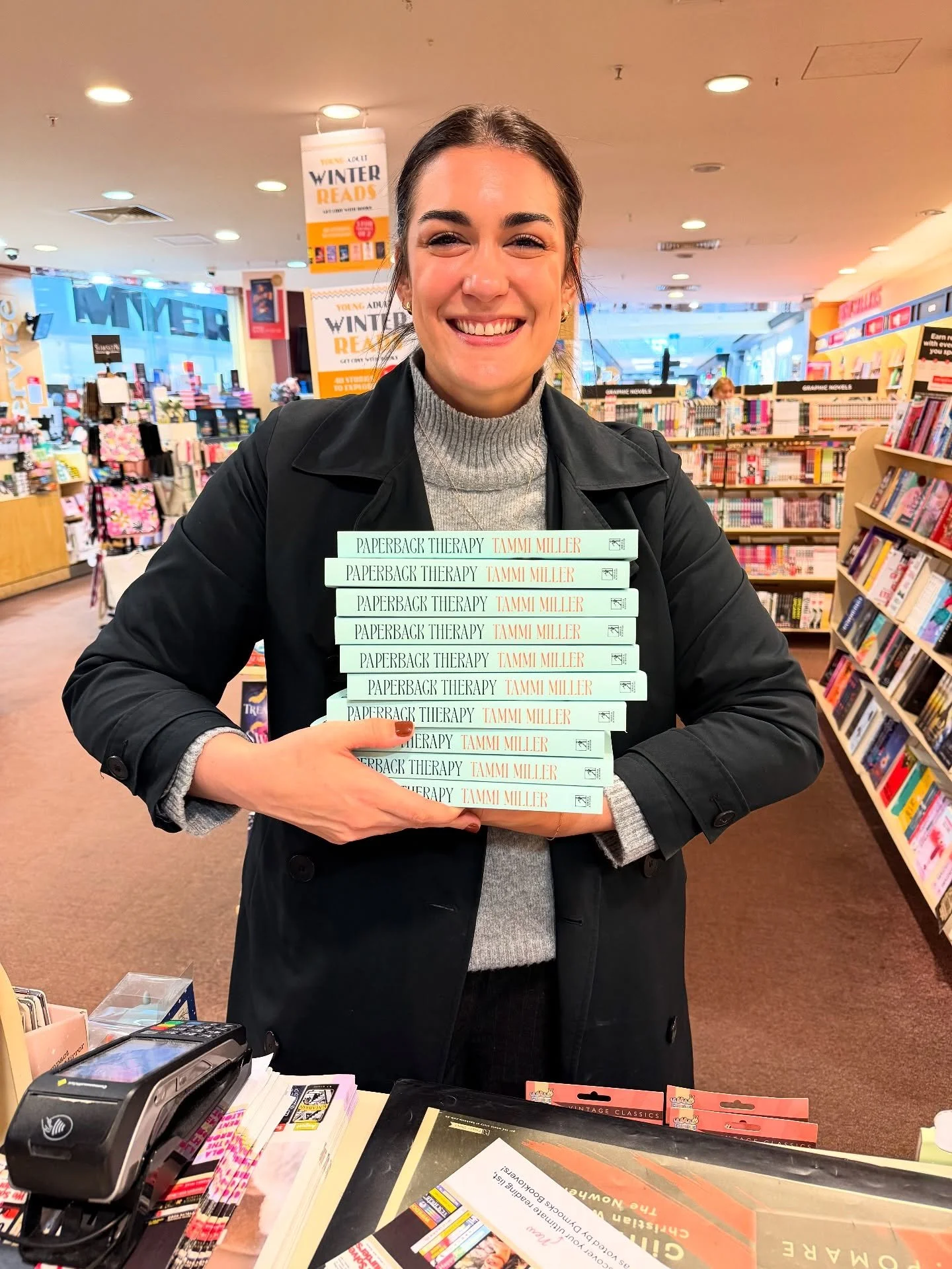 Tammi stopped by her old stomping ground, Dymocks Booragoon, to sign copies of her book for the team. 

Drop by (outside MYER) to get yours!

#paperbacktherapy #westfieldbooragoon #dymocks #curtinuniversity #auslit #ausauthor #tammimiller