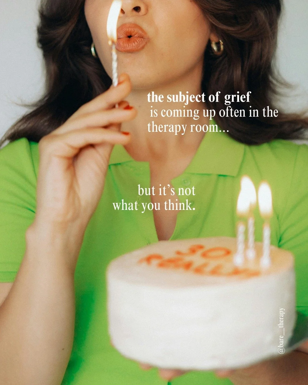 Your 30s are a time of immense change, where relationships, careers, finances and values warp and re-shape as we discover ourselves and who we wish to be in the world. 📍

The most common anxieties presenting in my therapy room at the moment is grief